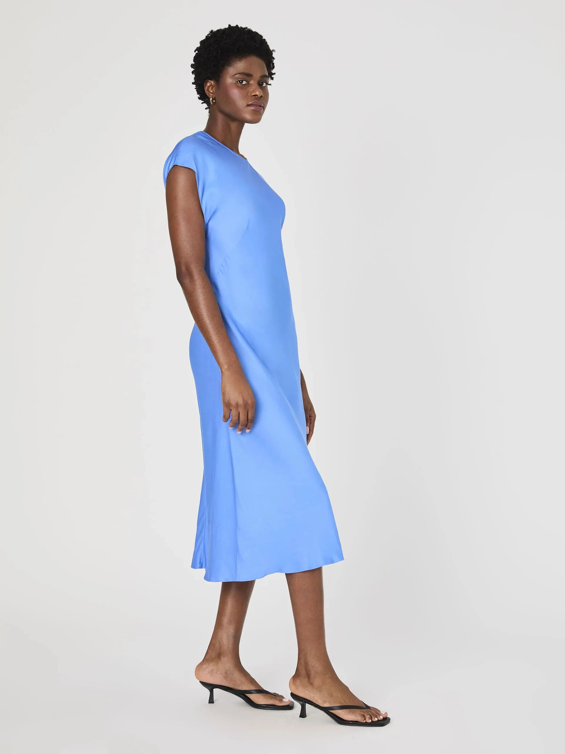 ENNIS SATIN MIDI DRESS