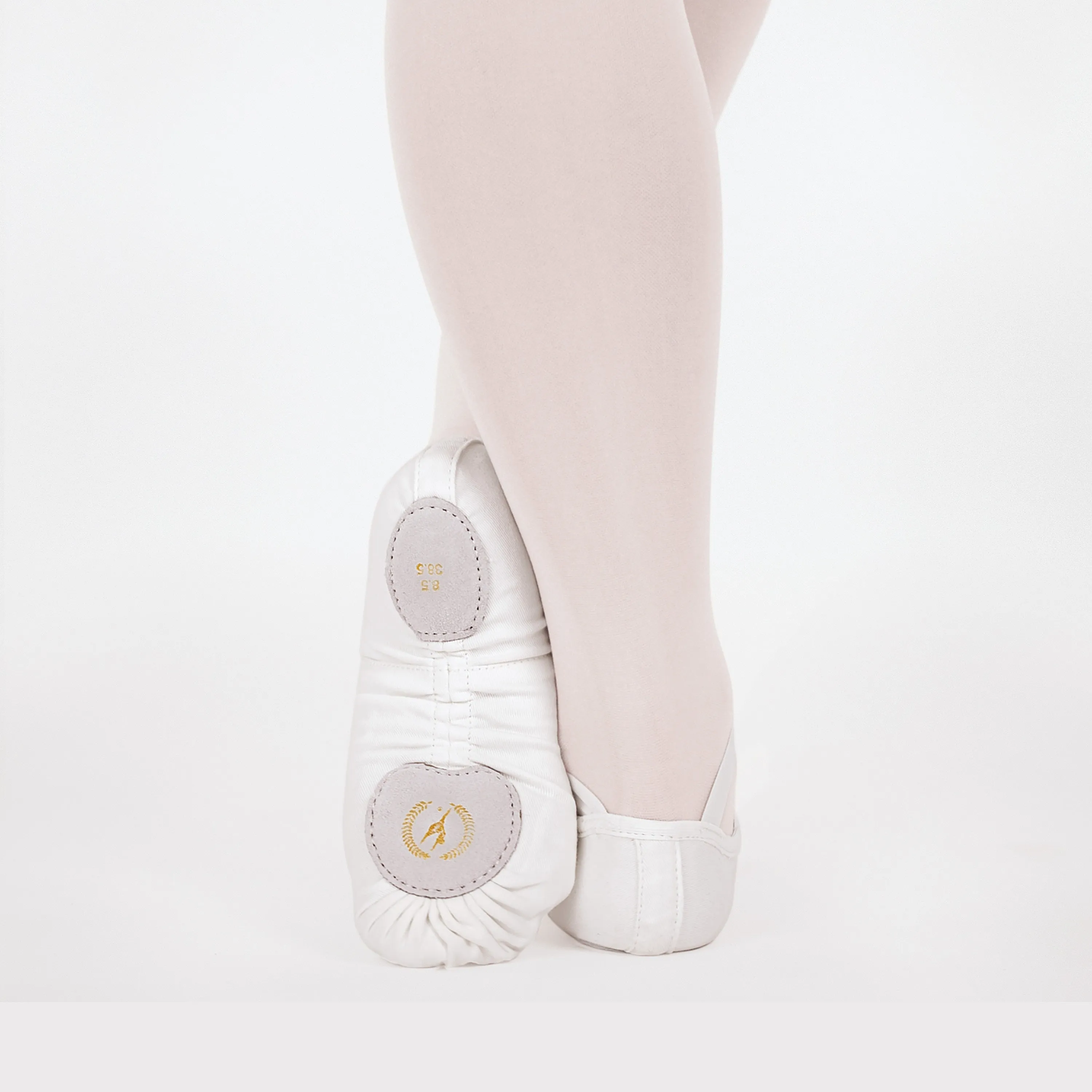 Eurotard A1004 Adult White Assemblé Split Sole Canvas Ballet Shoes