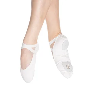 Eurotard A1004 Adult White Assemblé Split Sole Canvas Ballet Shoes