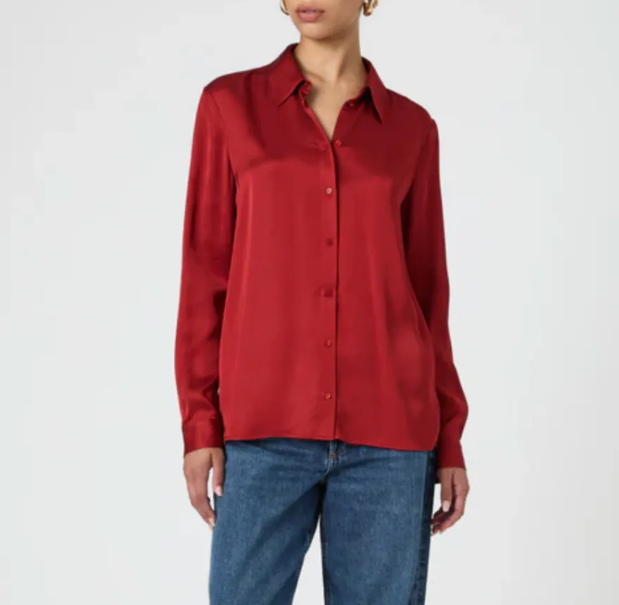 FRENCH CONNECTION ENNIS SATIN SHIRT