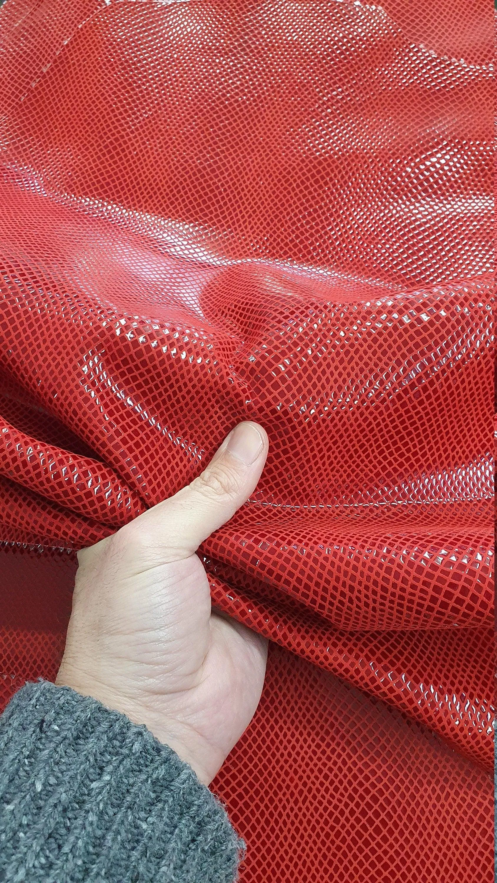 Goat suede Leather snake printed, Genuine Goat hide skin reptil effect Leather thick. 0,9mm(2 oz)