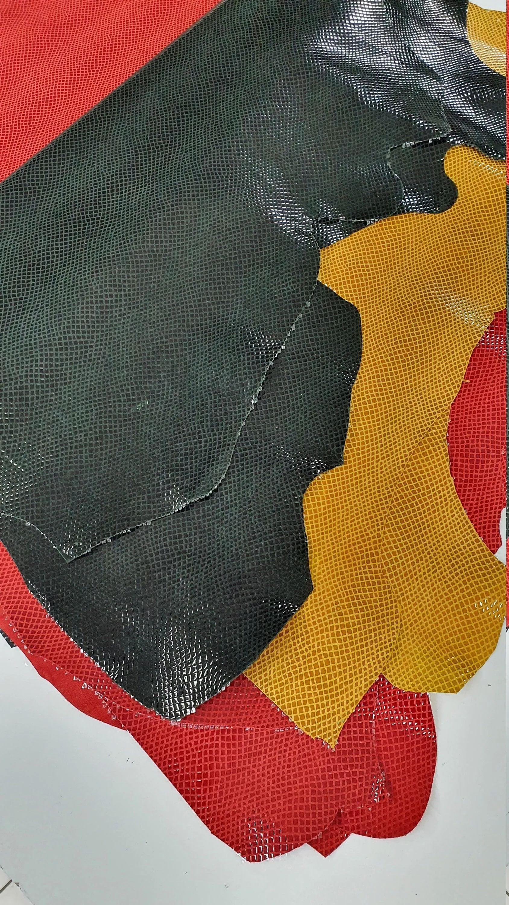 Goat suede Leather snake printed, Genuine Goat hide skin reptil effect Leather thick. 0,9mm(2 oz)
