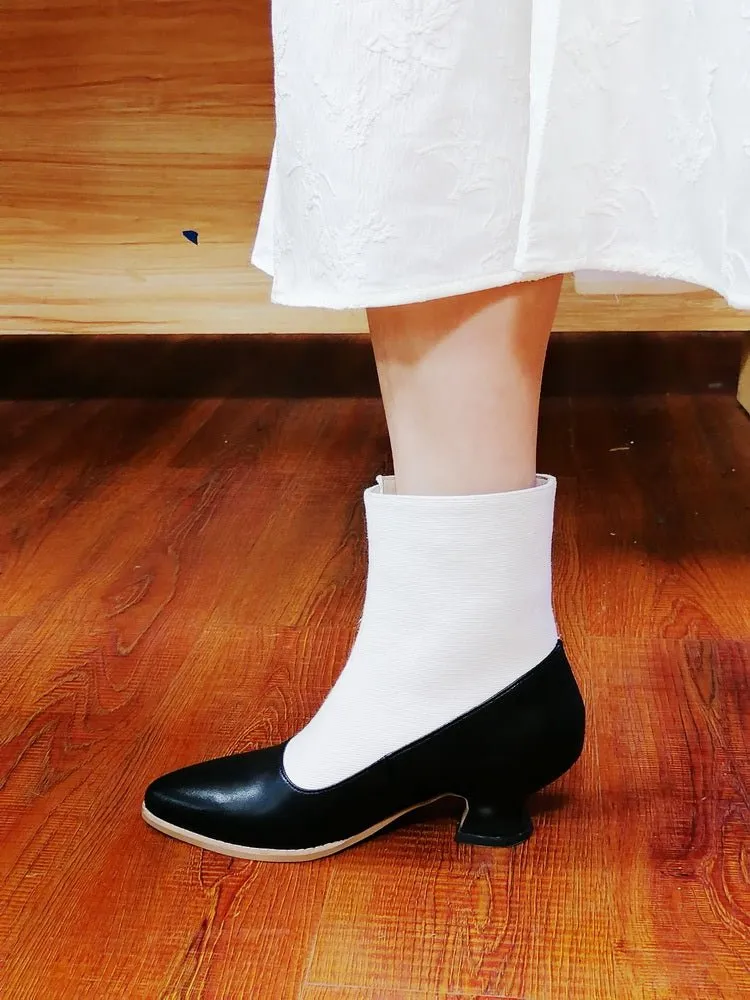 Handmade Vintage Victorian Buttoned Ankle Boots - Regency Era Inspired