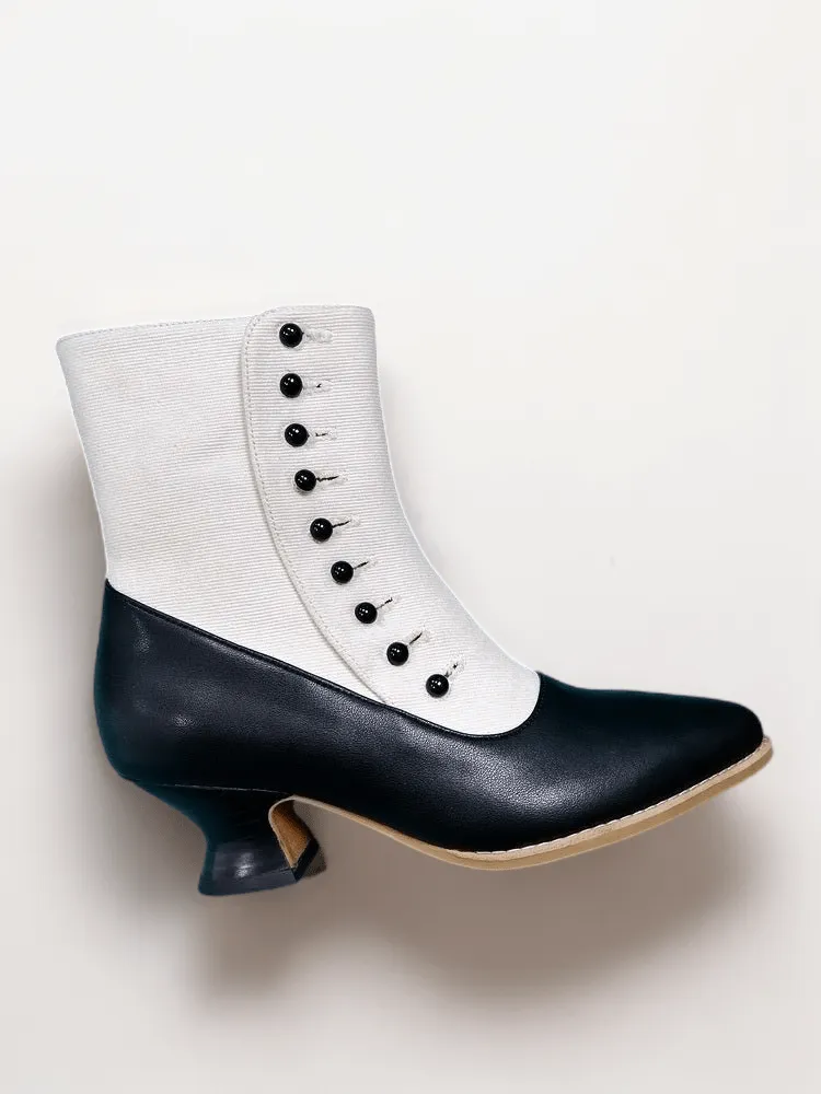 Handmade Vintage Victorian Buttoned Ankle Boots - Regency Era Inspired