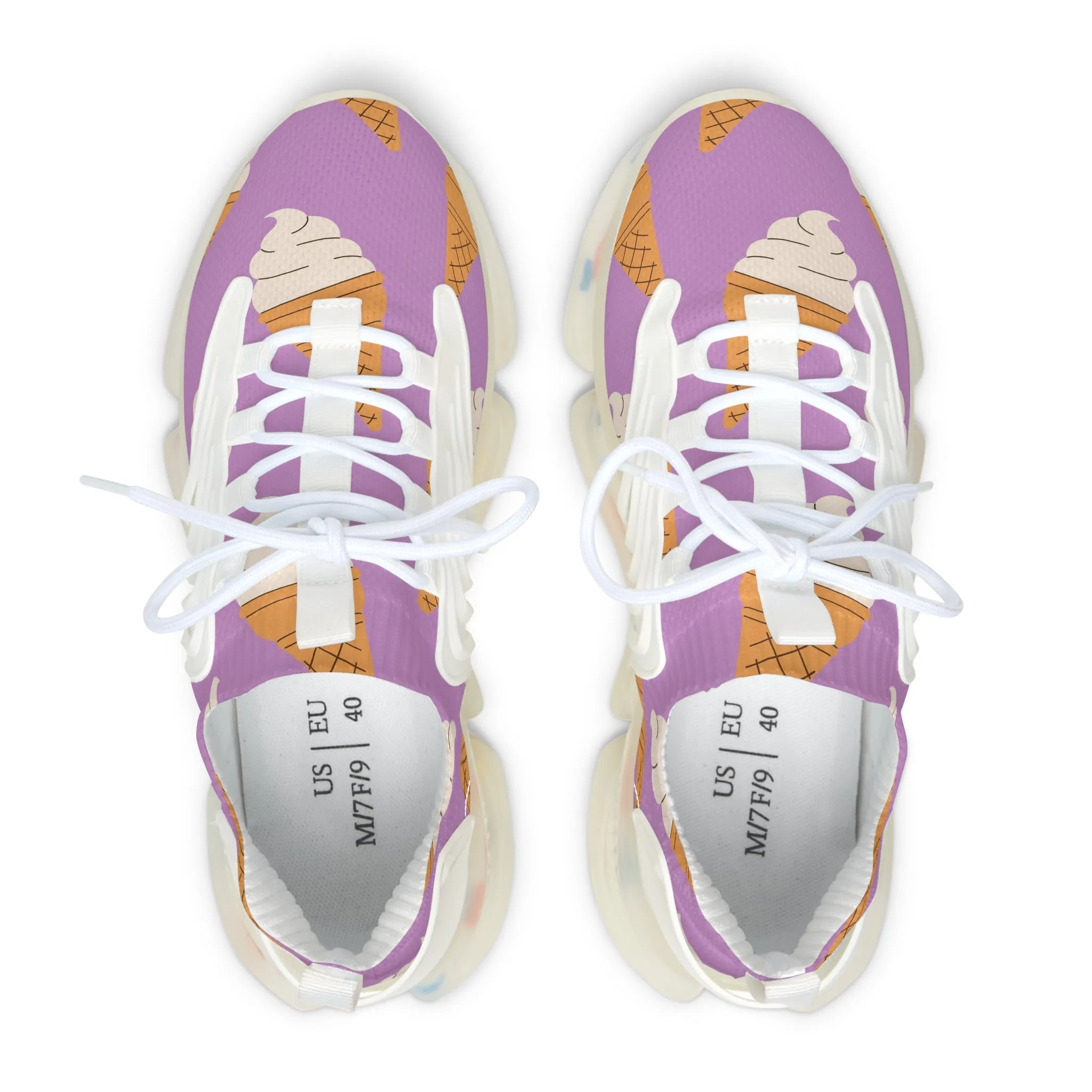 Ice Cream Cone Women's Mesh Sneakers