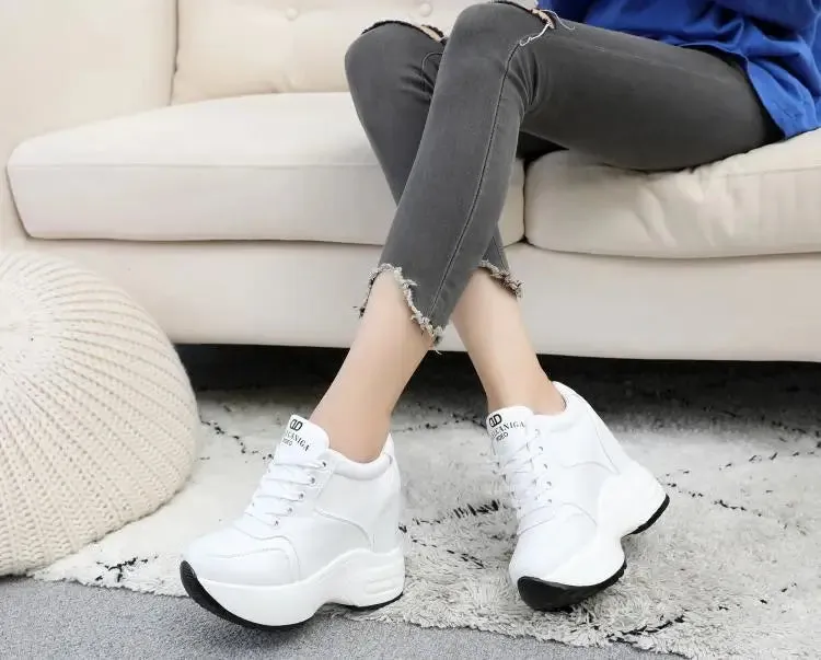 Joskaa 2024 New Popular White Platform Sneakers