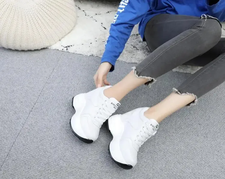 Joskaa 2024 New Popular White Platform Sneakers