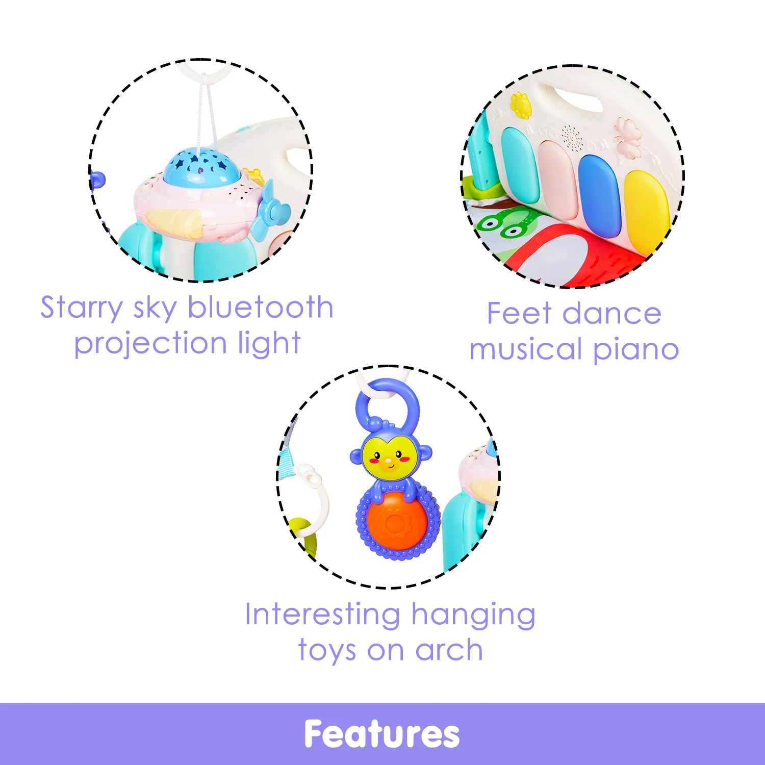 Jungle Party Green Piano Activity Gym