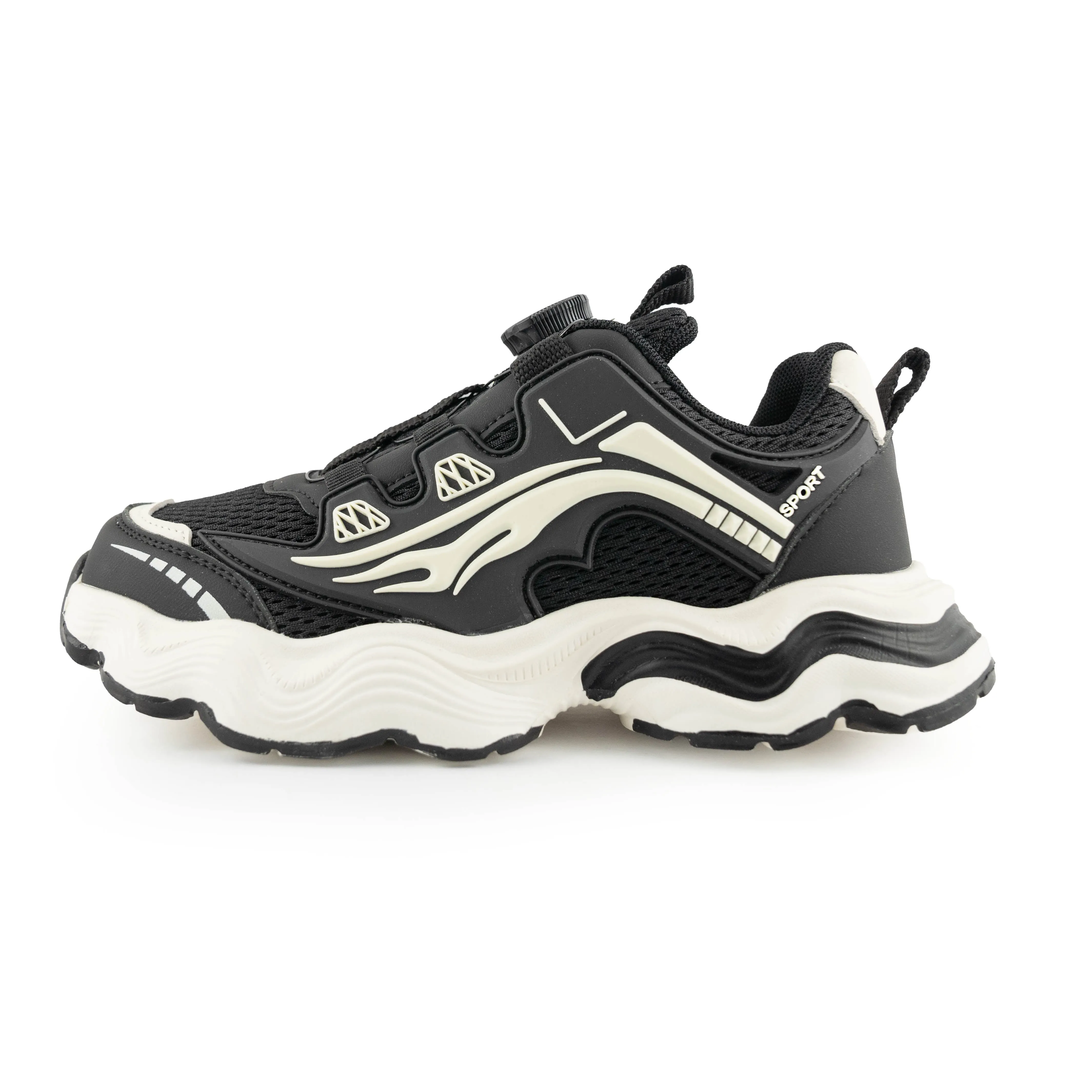 Kids'/Young Chunky Rotary buckle Sneakers - 8903 Black