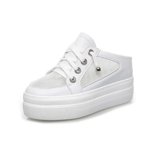 Ladies Small Size Lace Mesh Hidden Heel Sneakers SS253