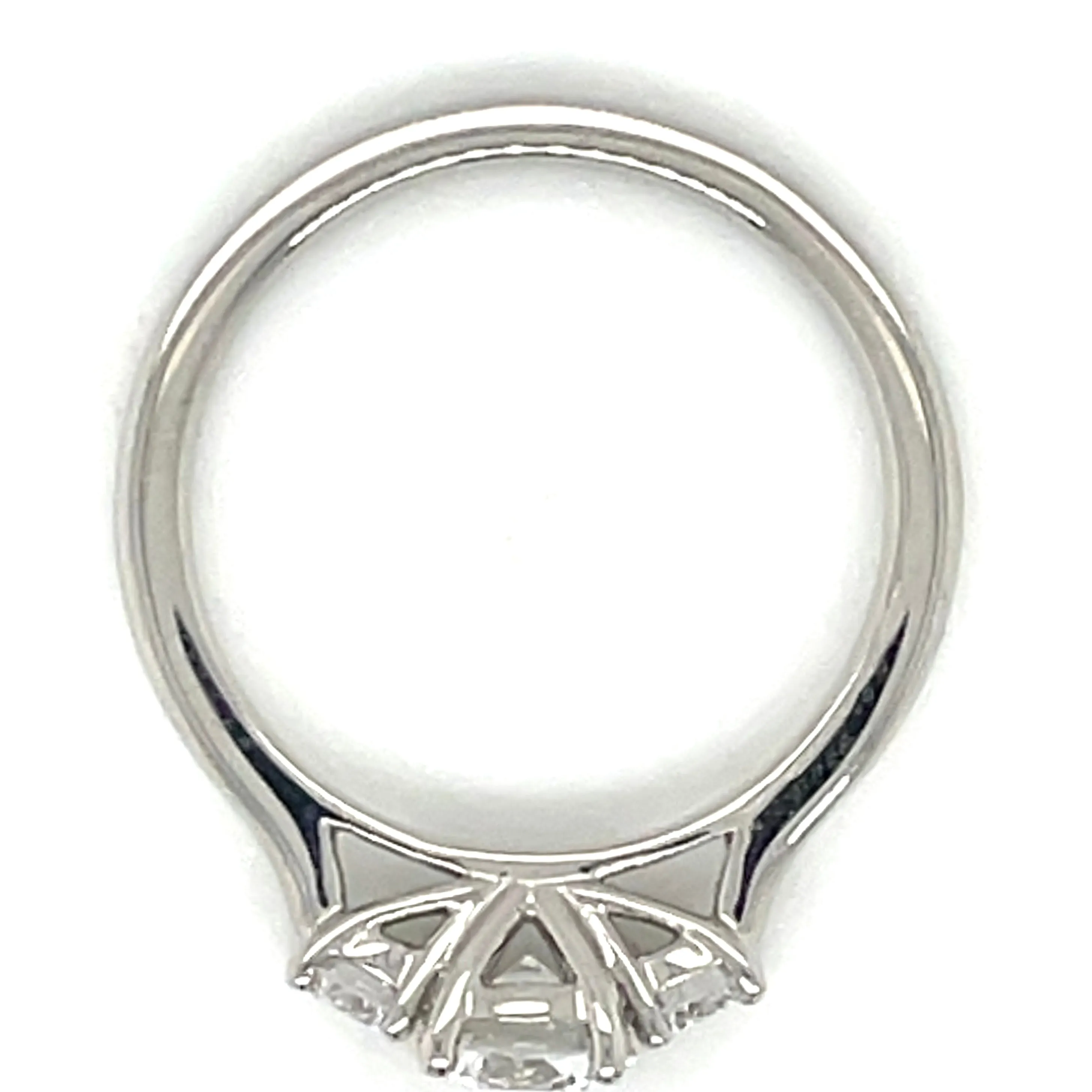 Lauren - Platinum Laboratory Grown 0.83ct Round Three Stone Diamond Engagement Ring