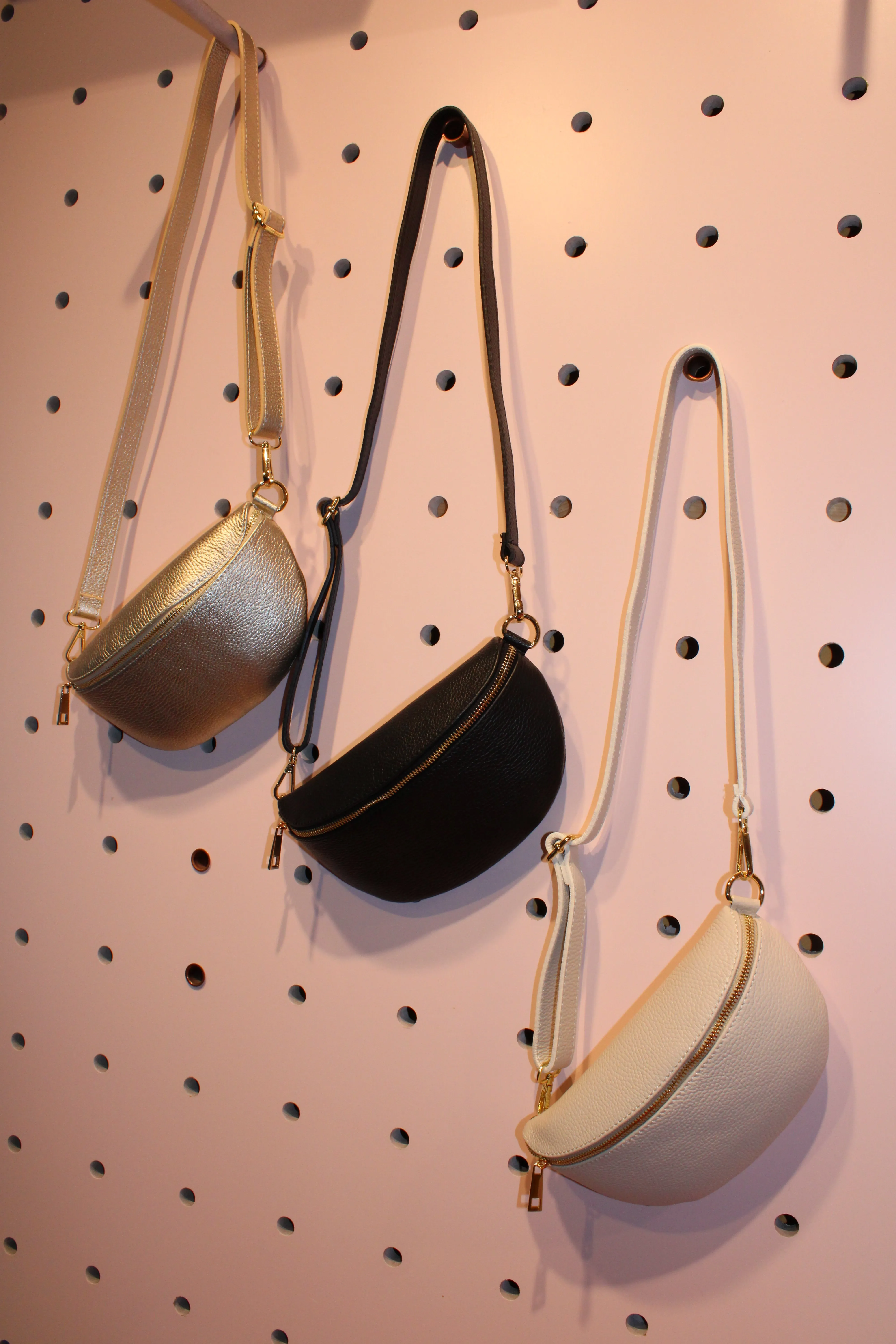 Leather Sling Bag With Strap