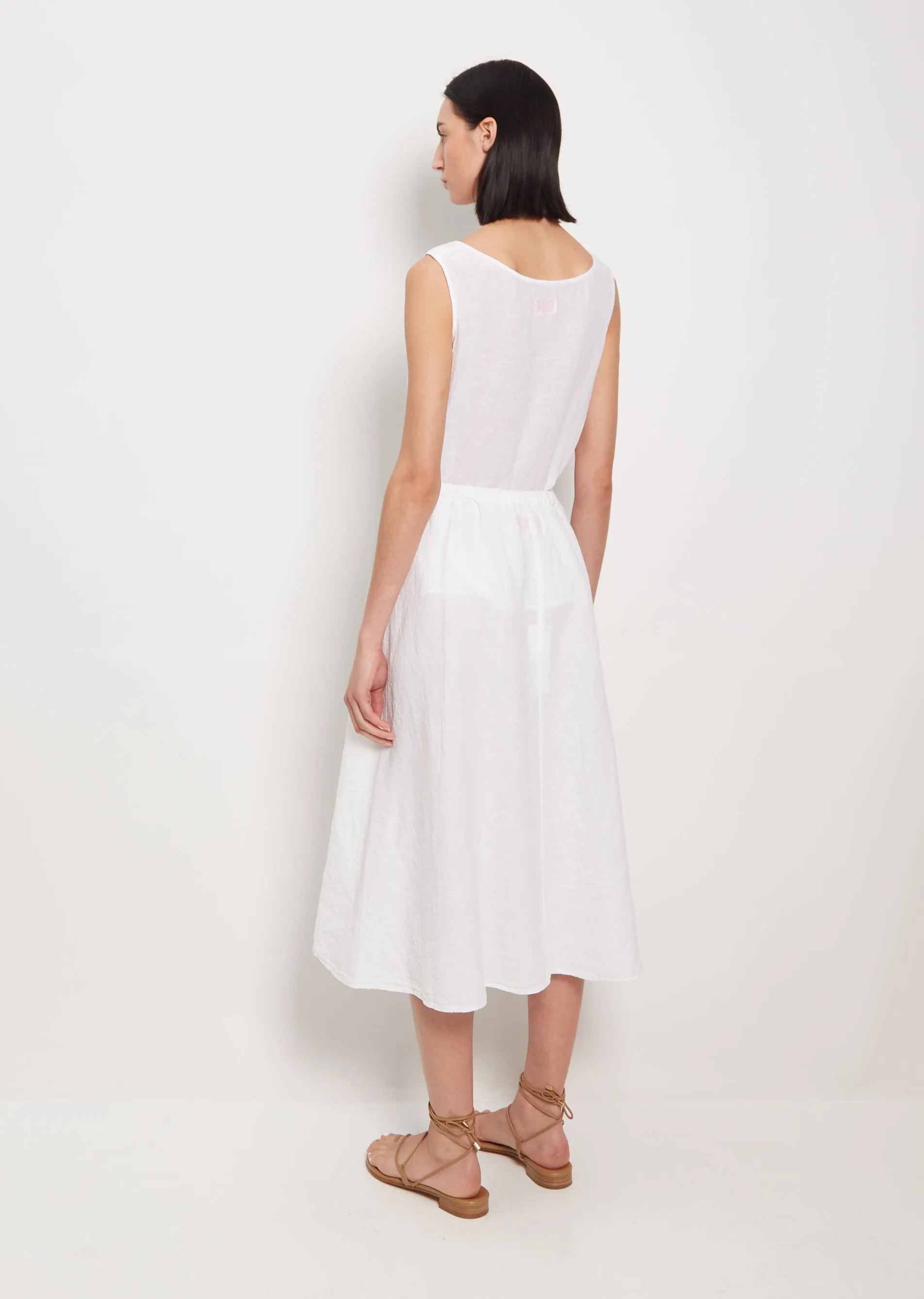 Lili Linen Skirt — Bright White