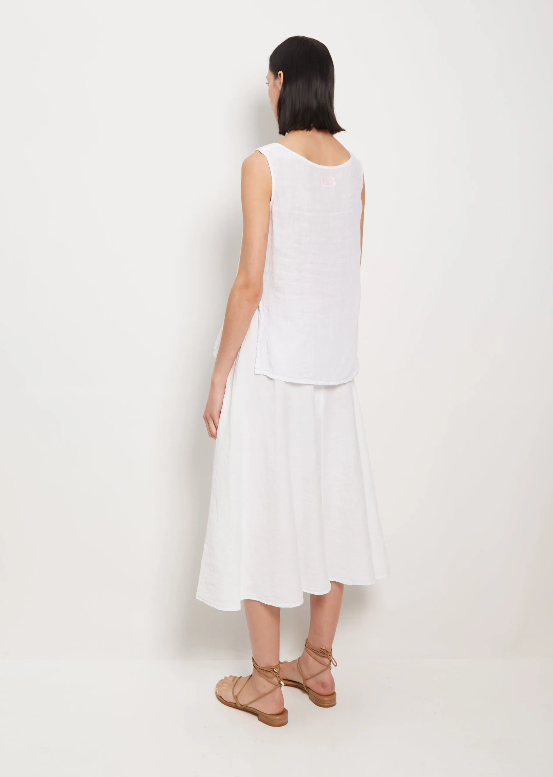 Lili Linen Tank — Bright White