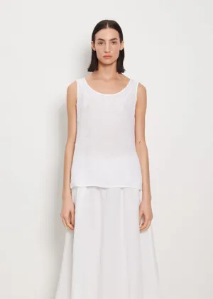 Lili Linen Tank — Bright White