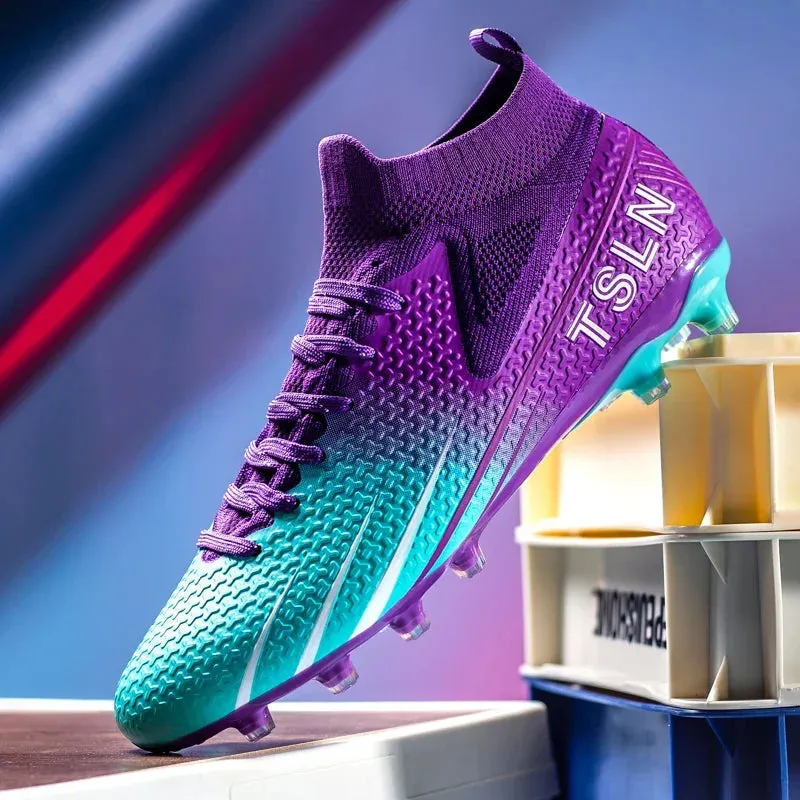 Lionel Messi Style Golden Soccer Cleats/Shoes TF/FG/High Ankle/Ultra-light
