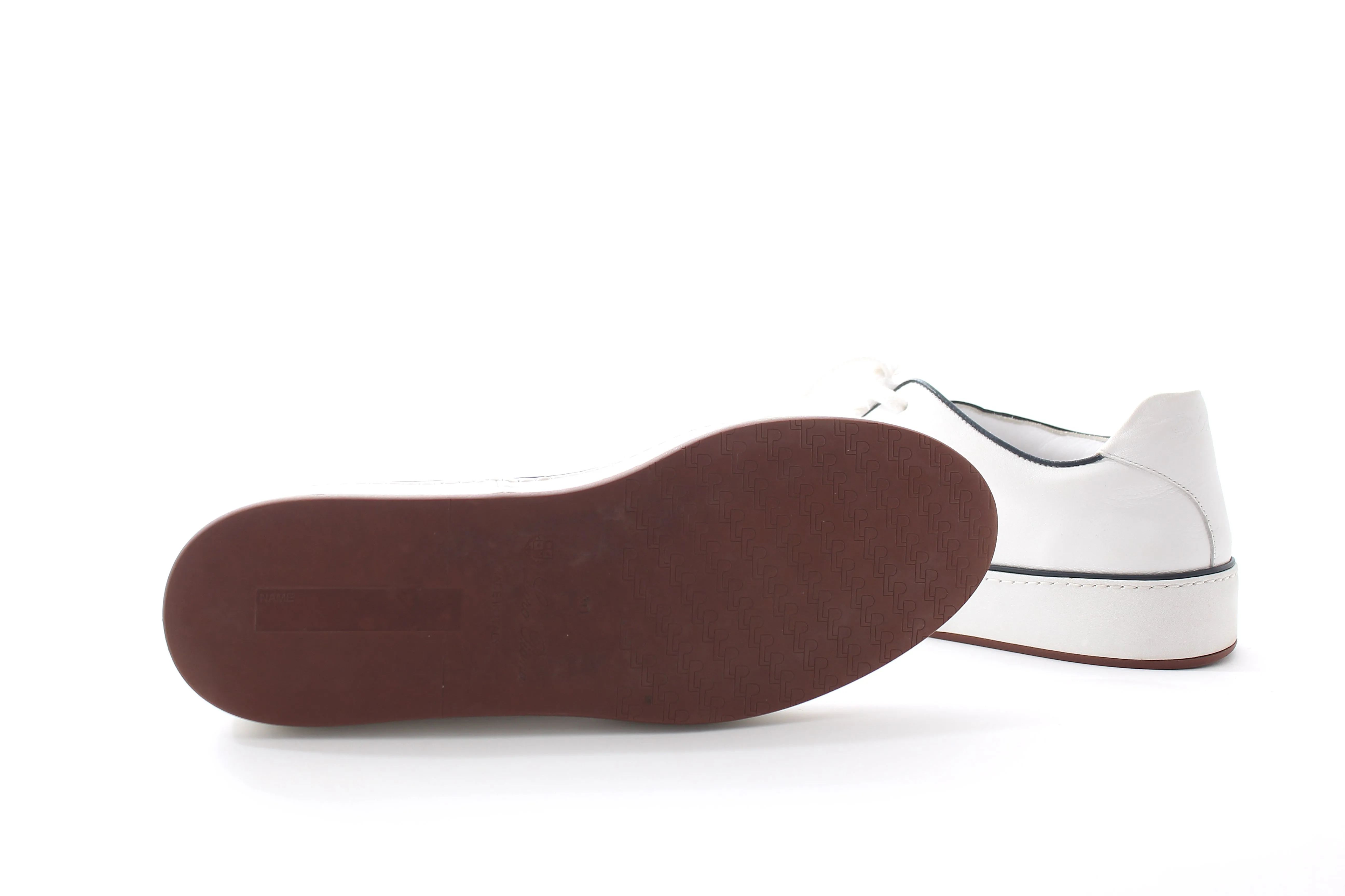 Loro Piana Contrast-Trim Leather Sneakers