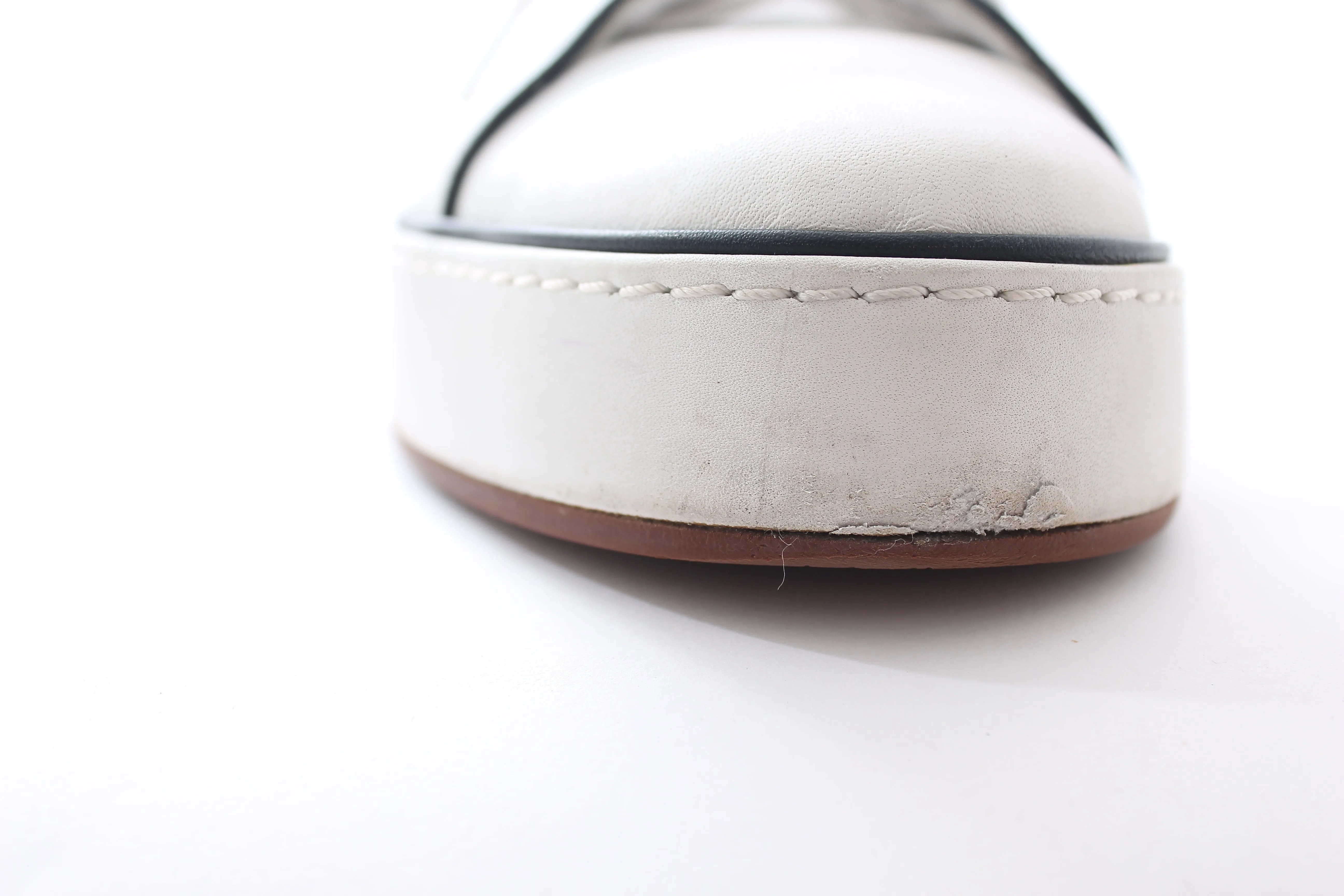 Loro Piana Contrast-Trim Leather Sneakers