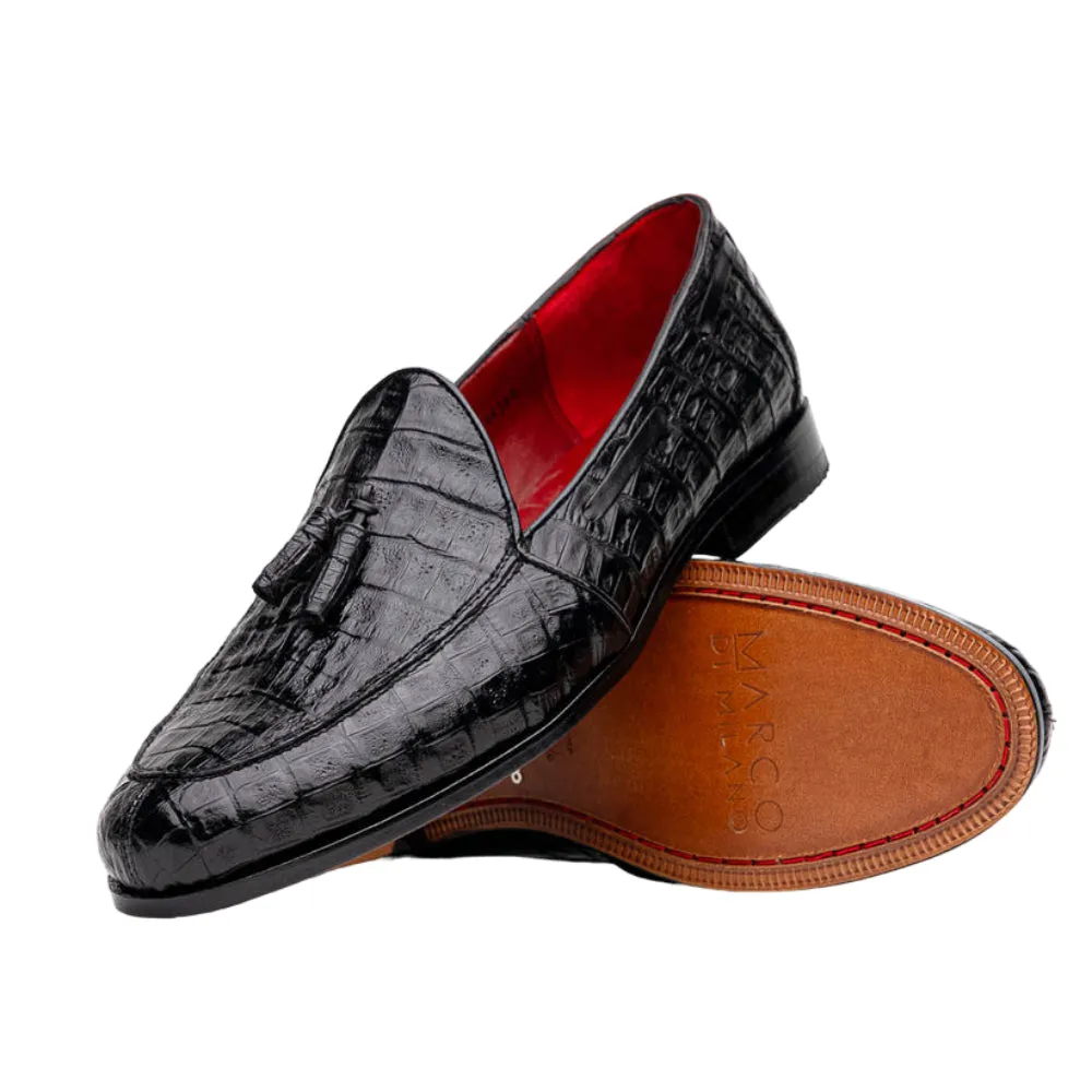 Marco Di Milano Bianchi Caiman Fuscus and Leather Black