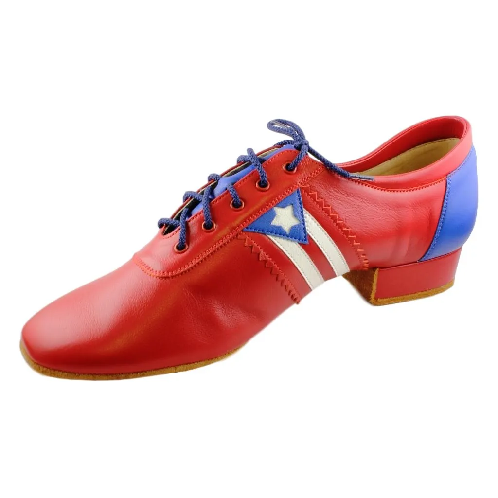 Men's Salsa Dance Shoes, Flexi M, Red Leather