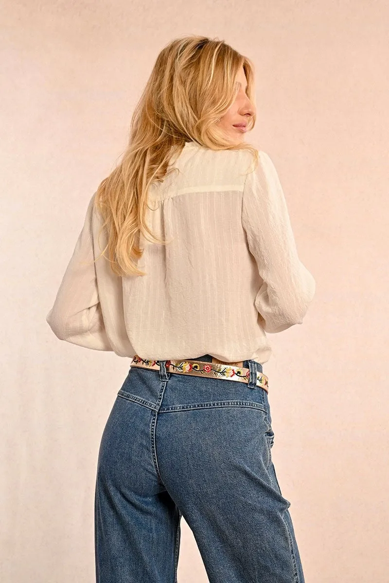 Molly Bracken Embroidered Belt Gold