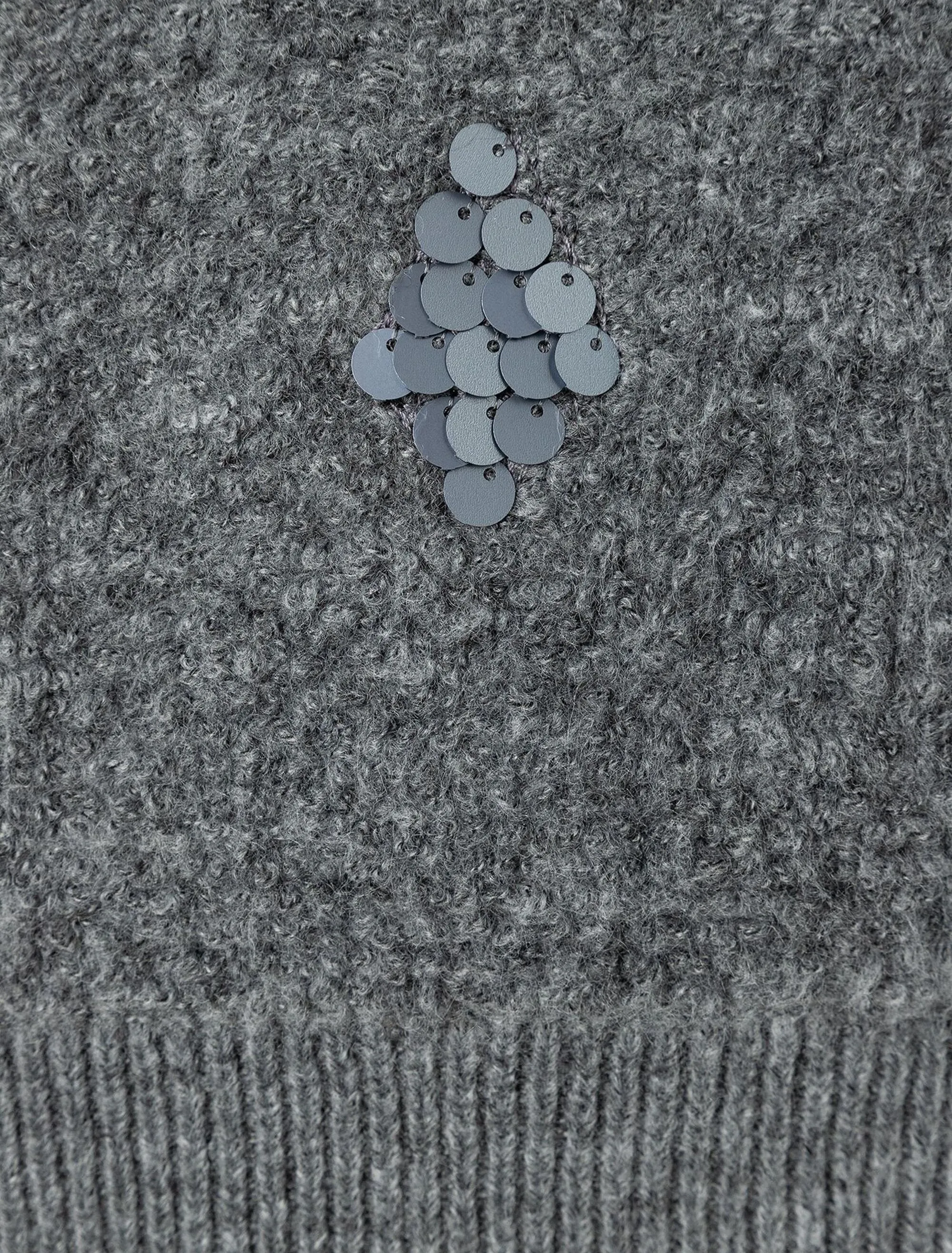 More & More Knit Sweater With Sequin Details Grey