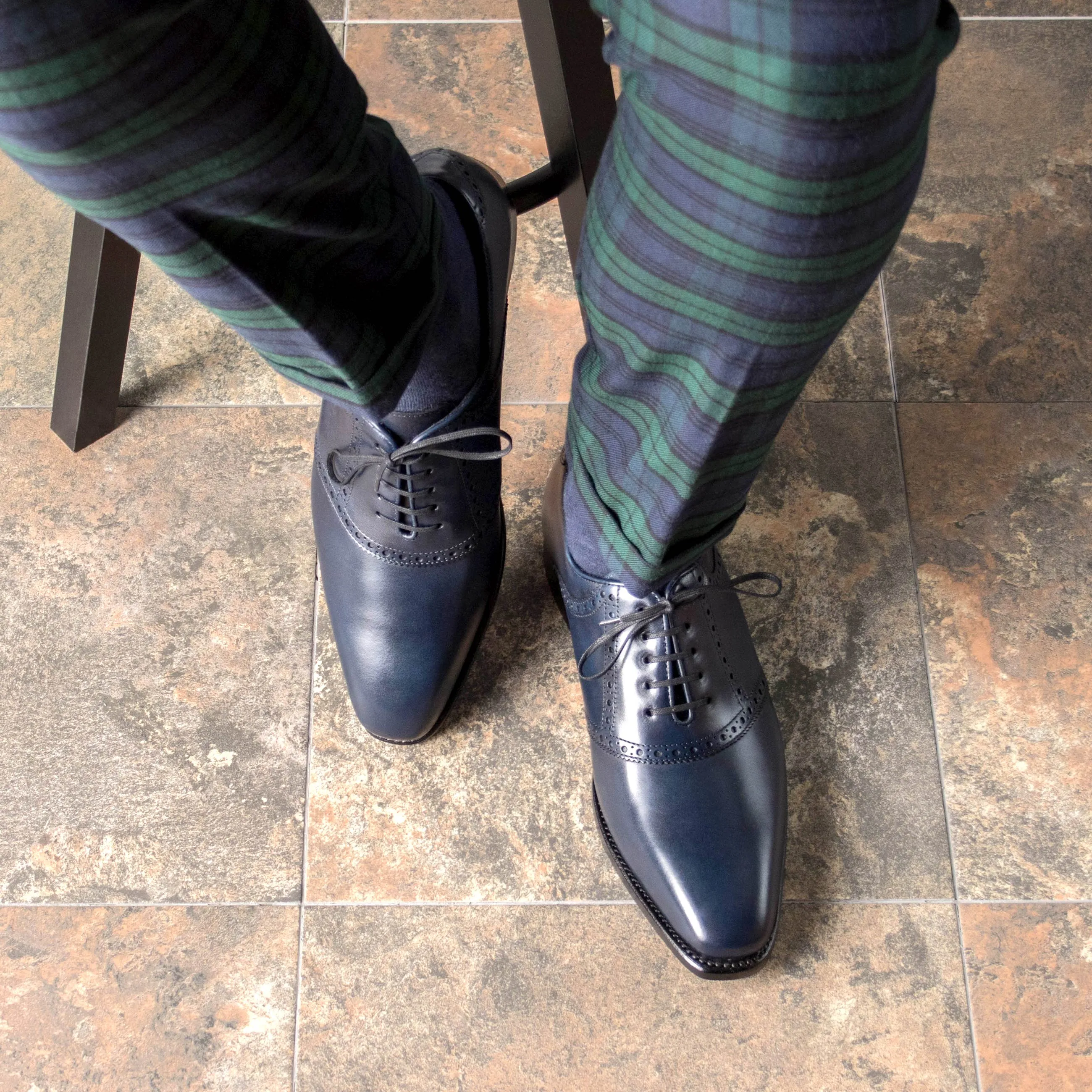 Navy Blue Saddle Shoes