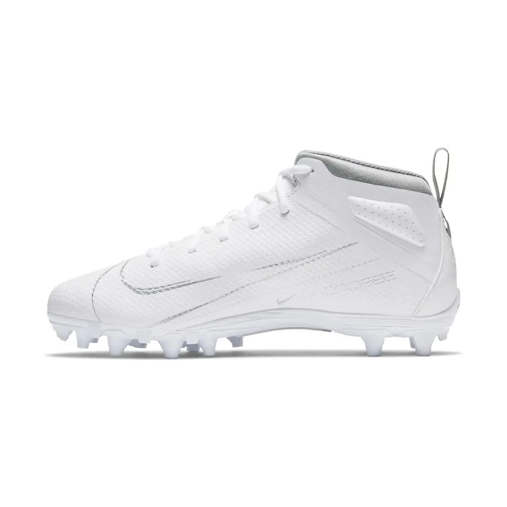 Nike Alpha Huarache 7 Varsity White/Silver Lacrosse Cleats