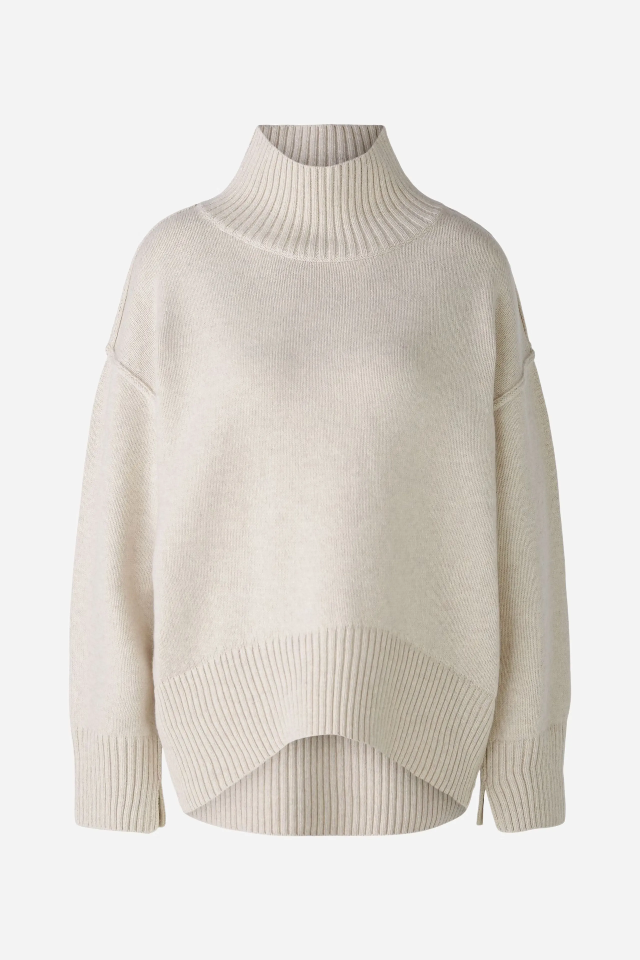 Oui Knit Jumper Light Beige/Melange