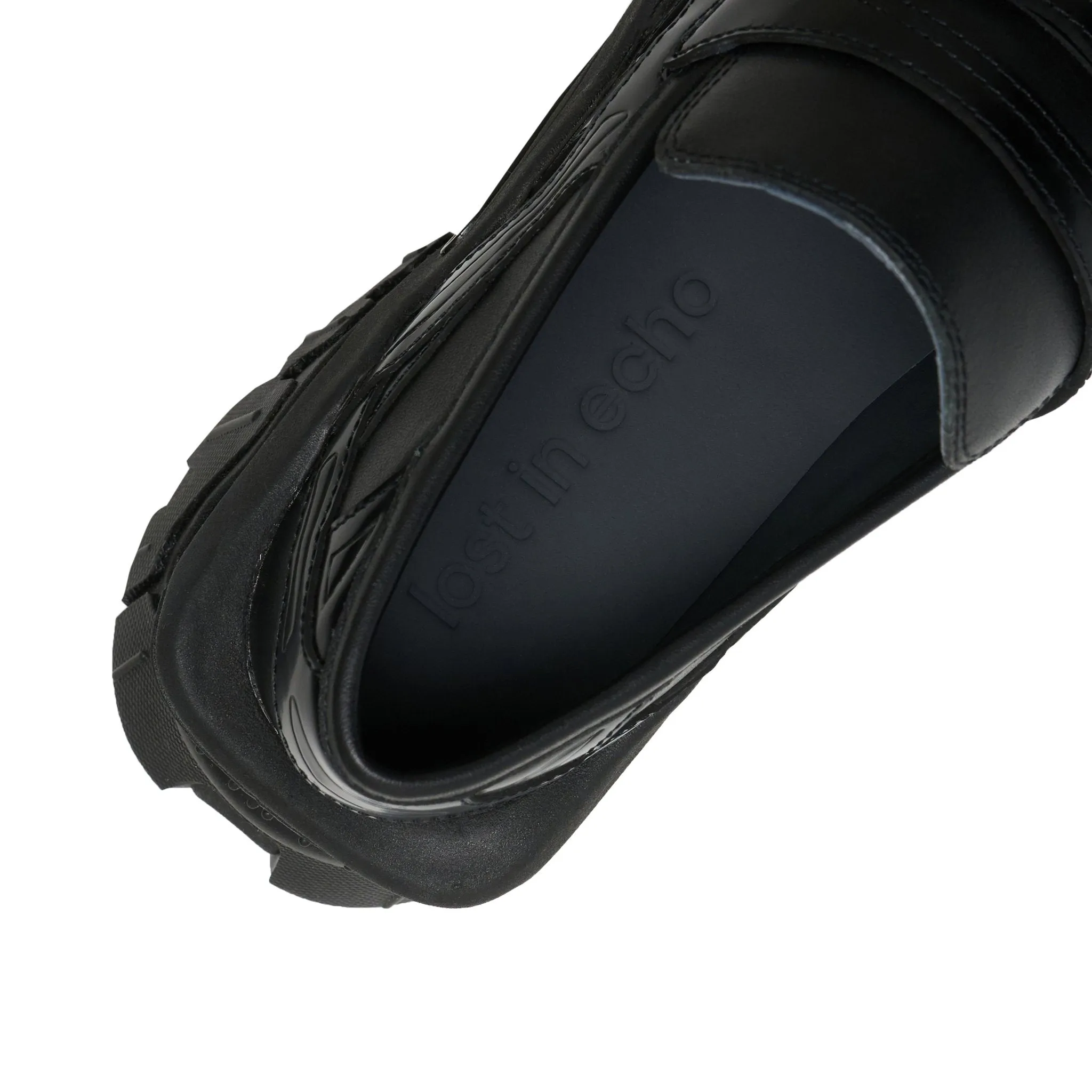 Patchwork Loafer Platform Sneakers In Black