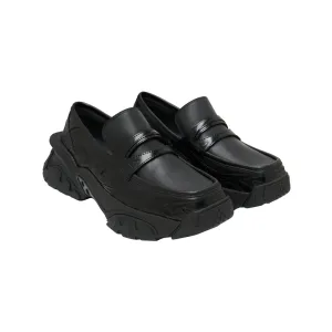 Patchwork Loafer Platform Sneakers In Black