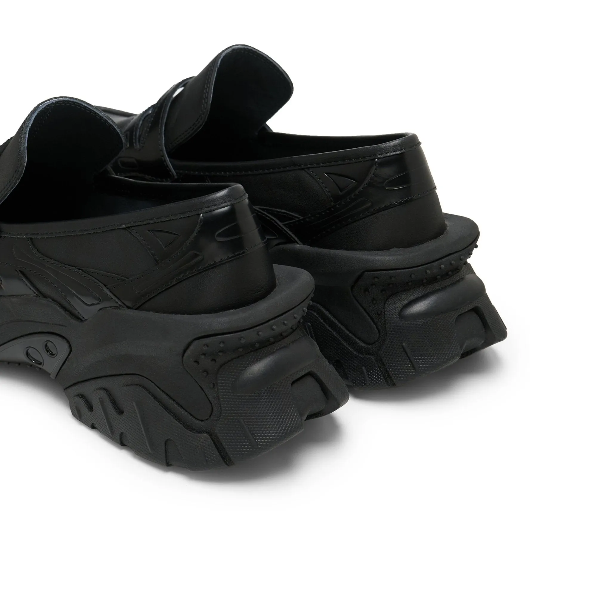 Patchwork Loafer Platform Sneakers In Black