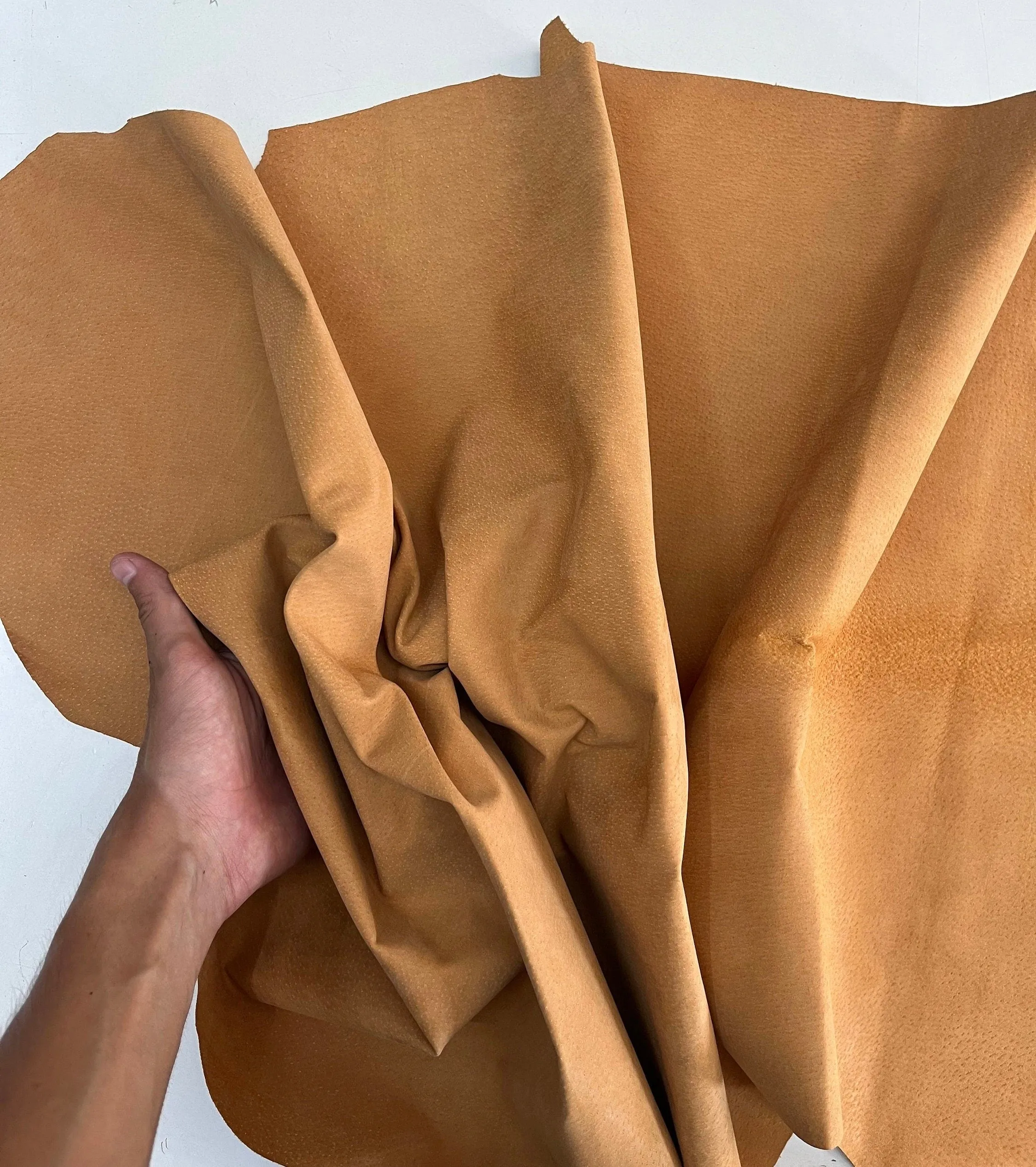 Pig suede leather for lining, Genuine pig leather sheets, soft and thin with nap, thick 0,6mm (1 1/2 oz)