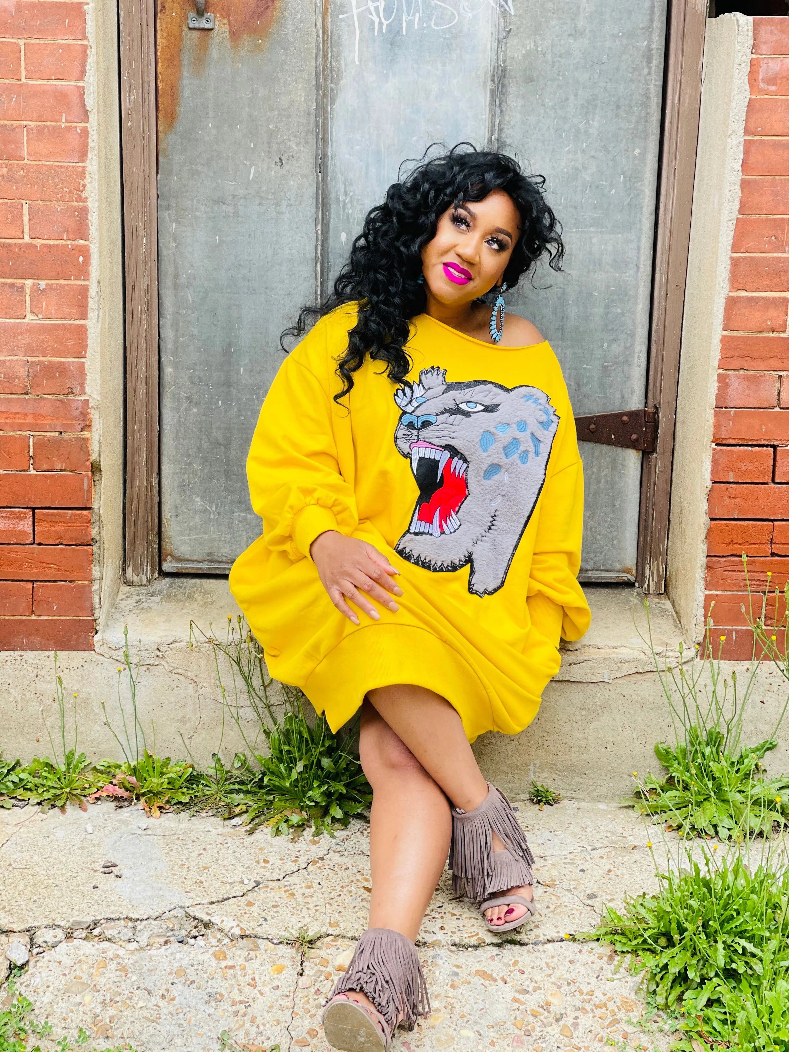 Roar! A Lil Sweatshirt Dress