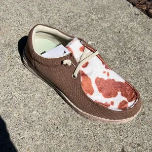 Roper Ladies Hang Loose with Cowprint Vamp Shoe 09-021-1793-3080