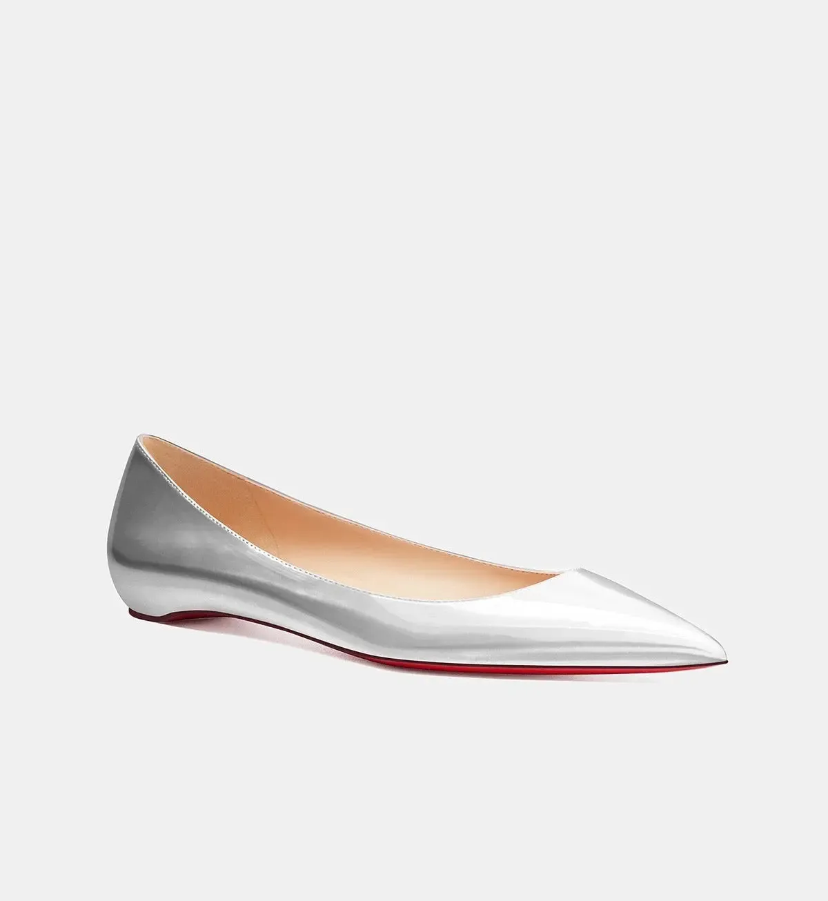 Sade Silver Flat Pumps