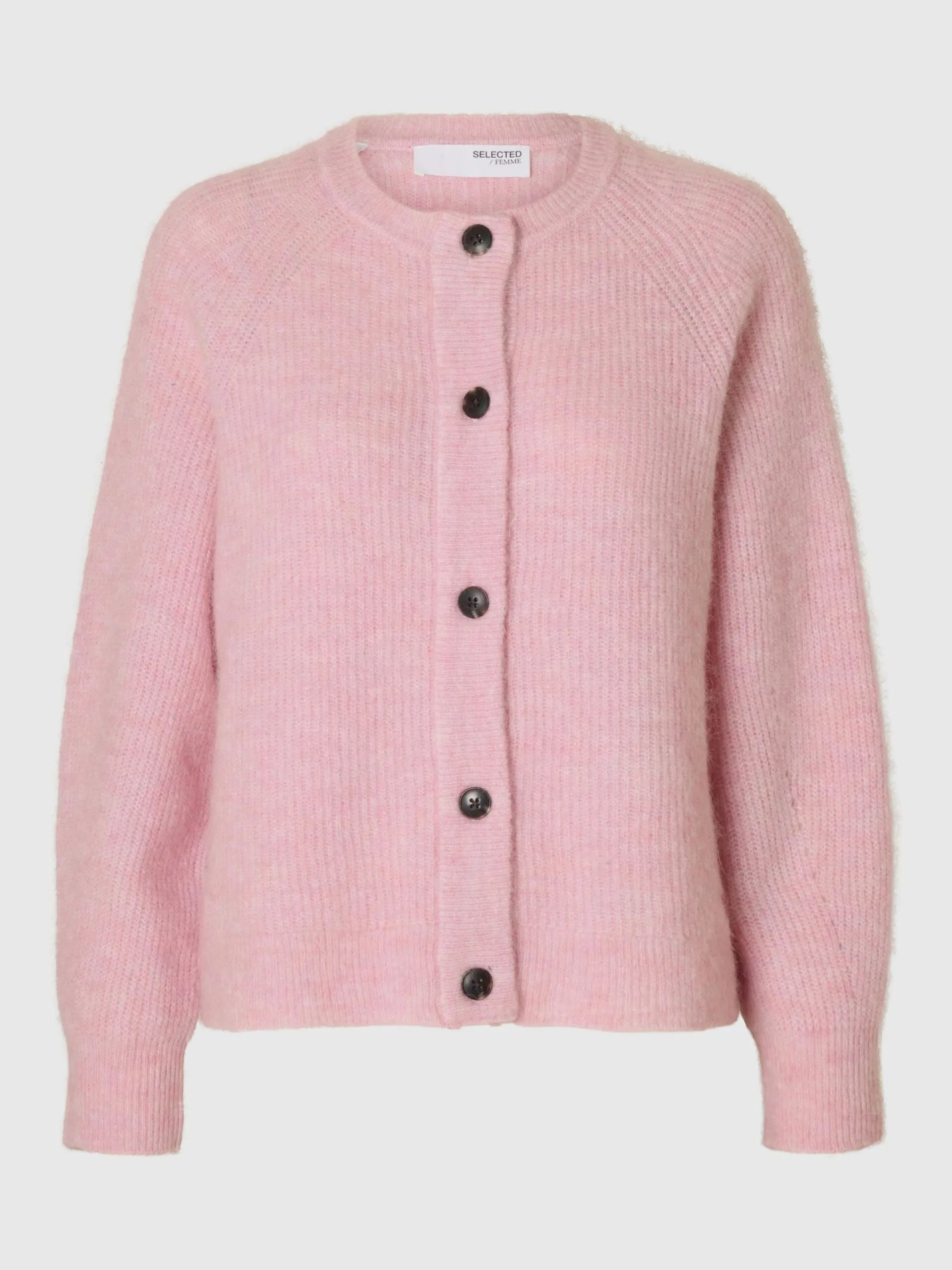 Selected Femme Lulu Knit Cardi Mauve Melange