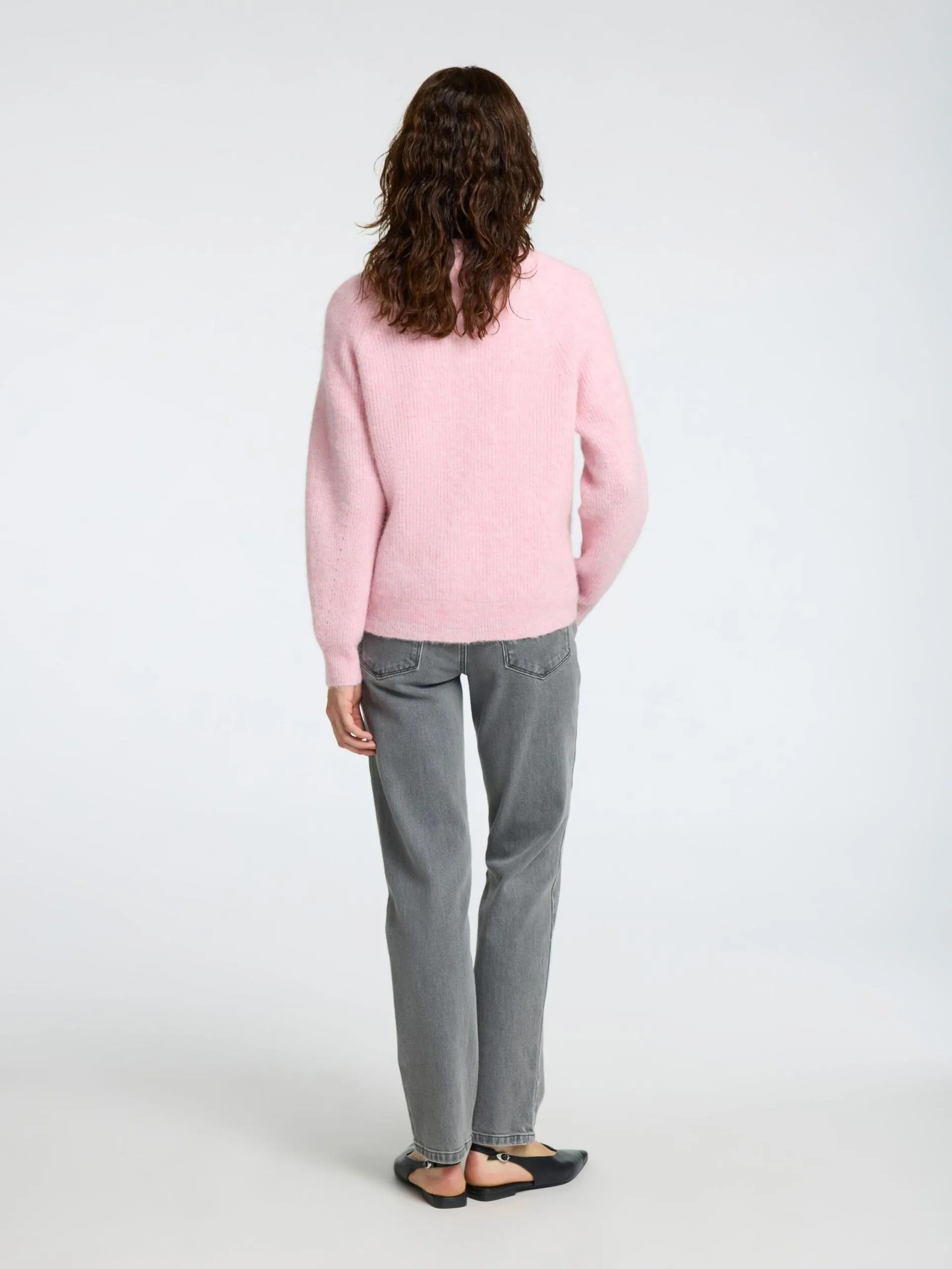 Selected Femme Lulu Knit Cardi Mauve Melange
