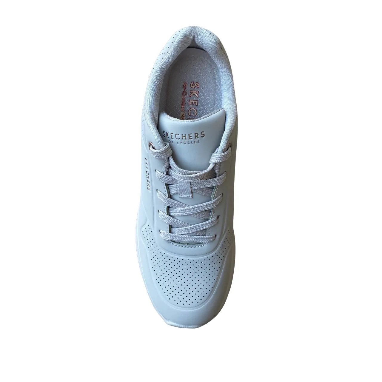 Skechers scarpa sneakers da donna Million Air Elevated 155401/OFWT bianco spento