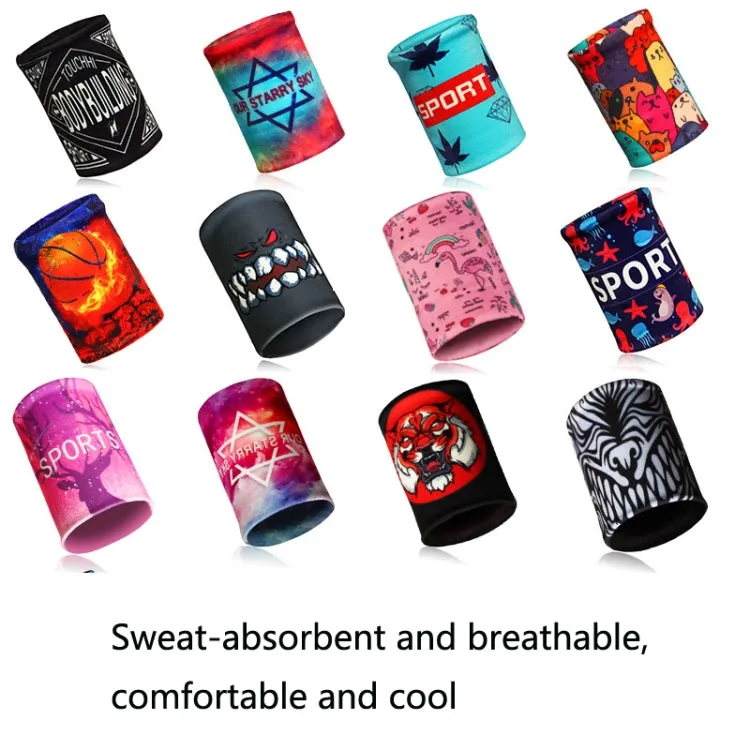 Sports Fitness Elastic Wristbands Absorbing Sweat Playing Ball Riding Wiping Sweat Cold Wristbands, Specification: M(Maple Leaf)