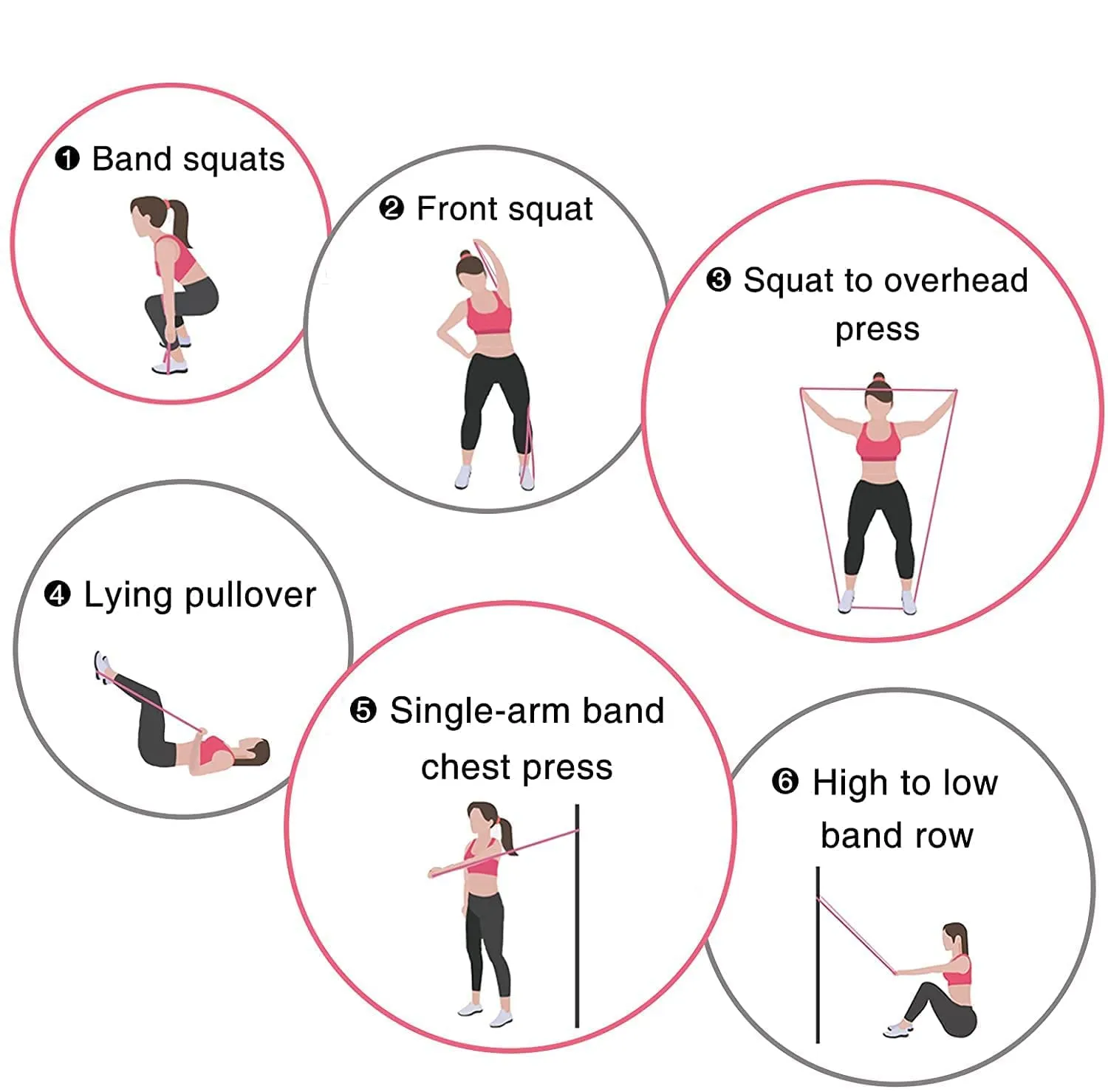 Strauss Fabric Resistance Bands | Resistance Loop Bands for Exercise, and Workout | Ideal for Stretching, Chin Ups, Physical Therapy & Home Exercise for Men & Women (Pink)
