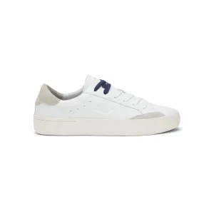 SUN68 STREET LEATHER WHITE SNEAKERS FOR MEN