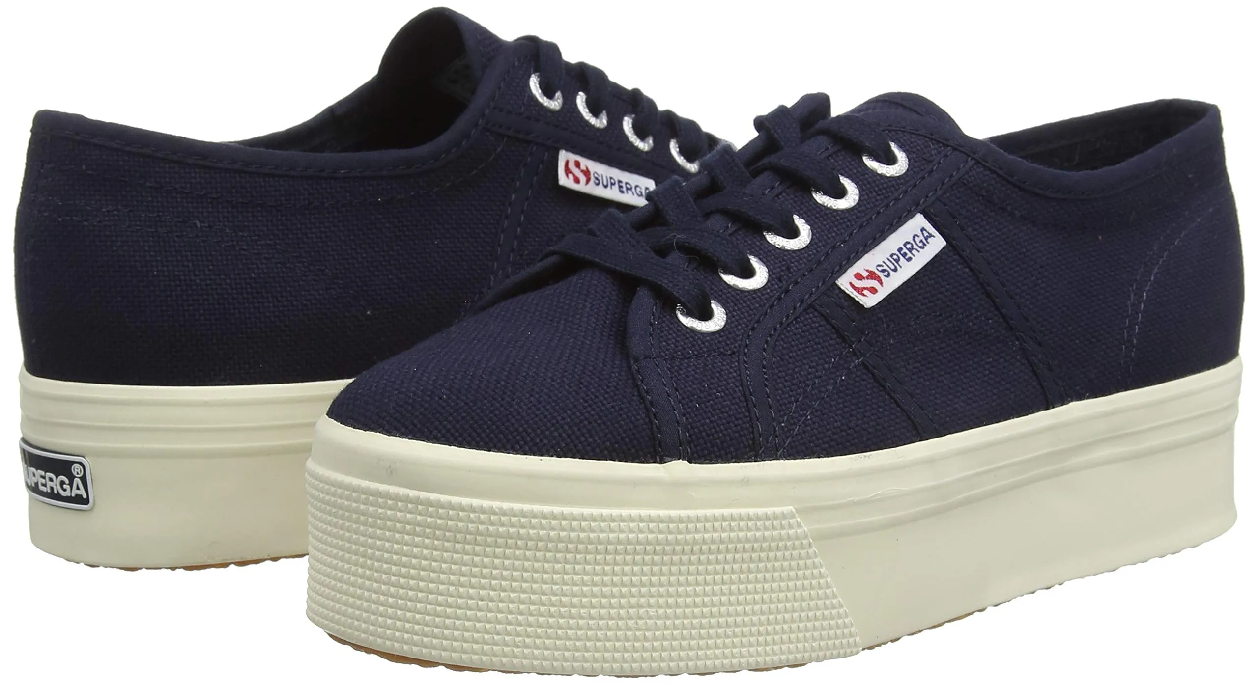 Superga Unisex 2950-cotu Navy Fashion Gymnastics Lace Up Platform Shoes