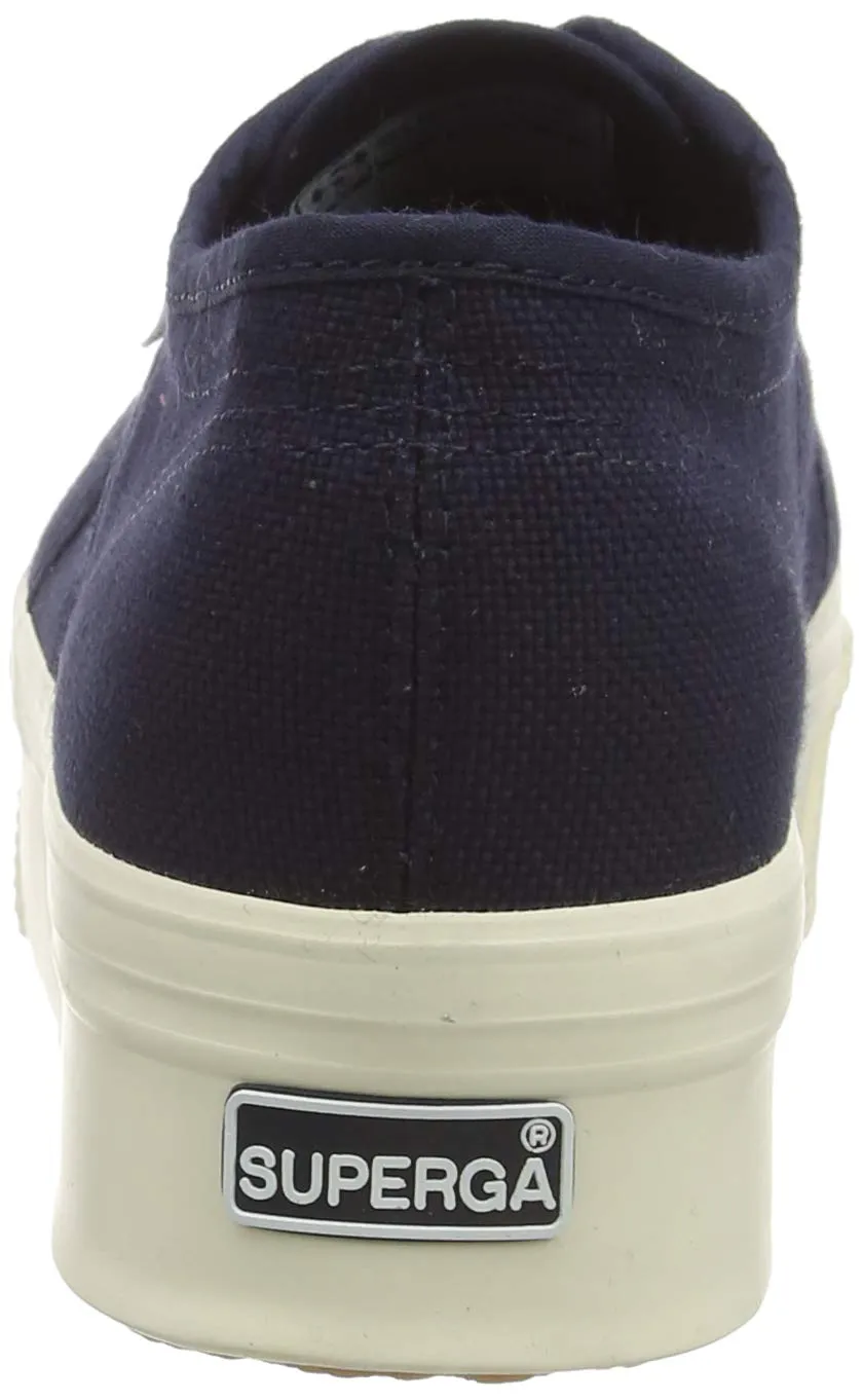 Superga Unisex 2950-cotu Navy Fashion Gymnastics Lace Up Platform Shoes