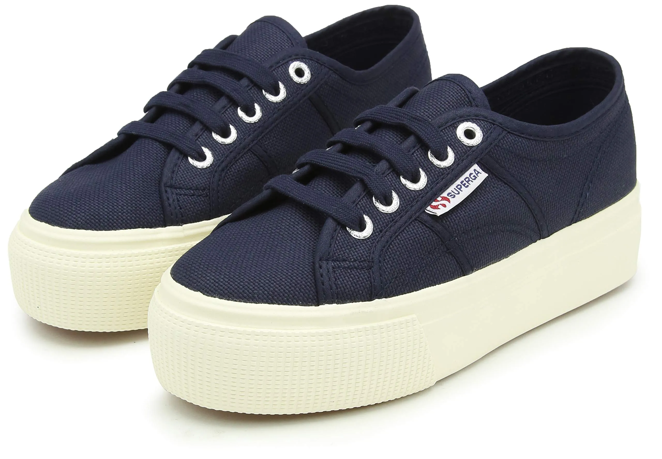 Superga Unisex 2950-cotu Navy Fashion Gymnastics Lace Up Platform Shoes