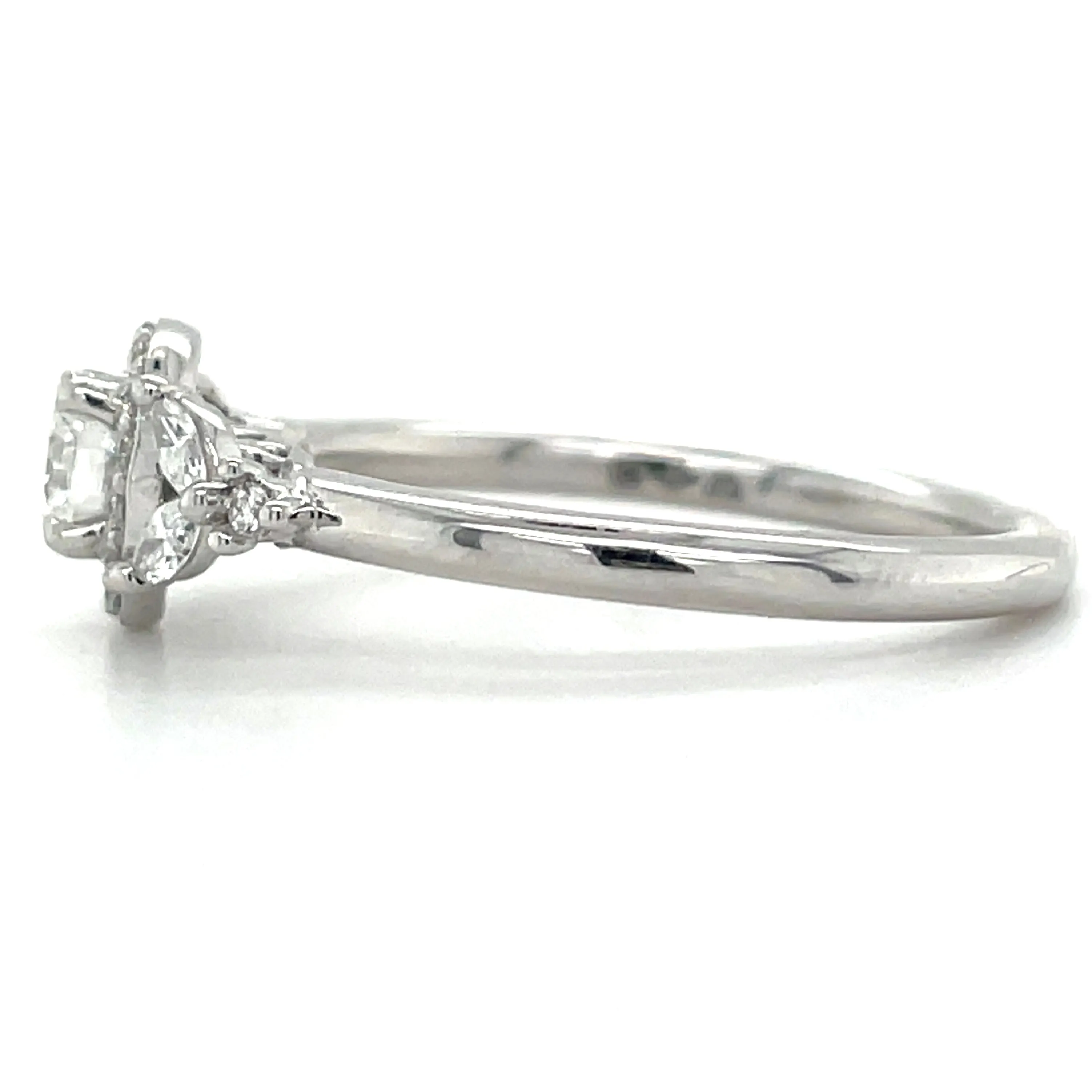Sylvia - Platinum 0.52ct Round Brilliant Earth Grown Diamond Halo Engagement Ring