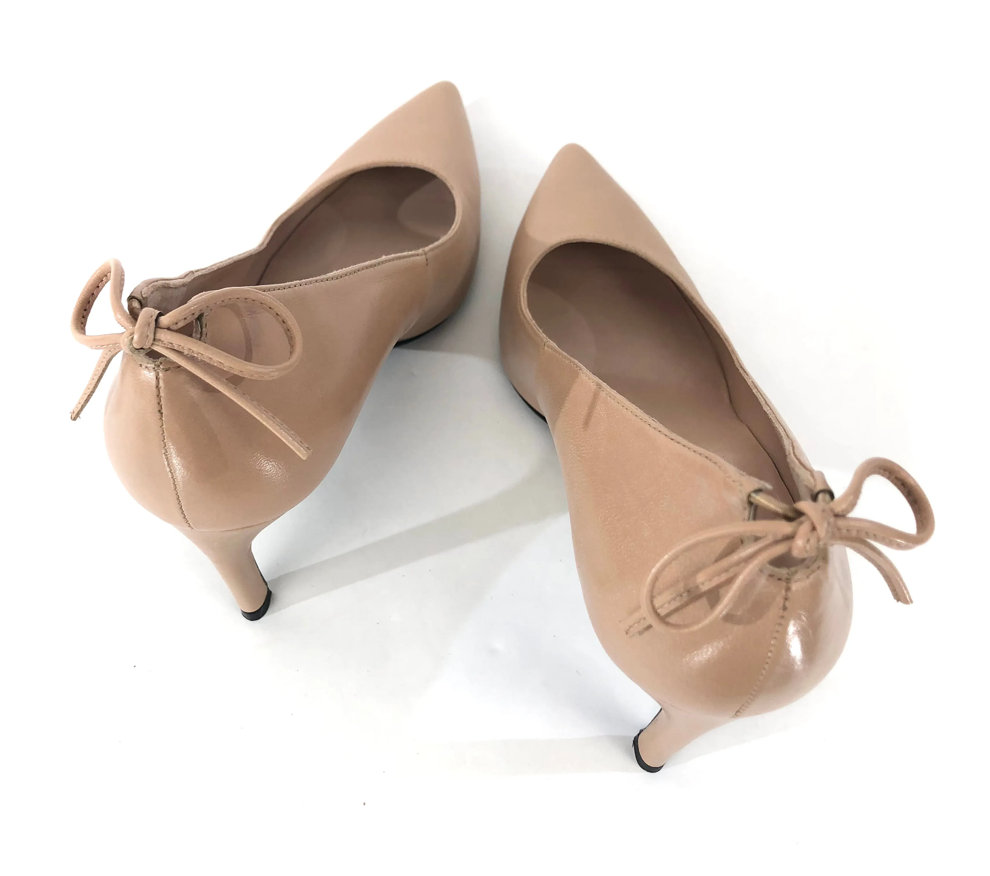 Tan Achilles Tied Leather Pumps | Size US 7.5 - SP 7.5