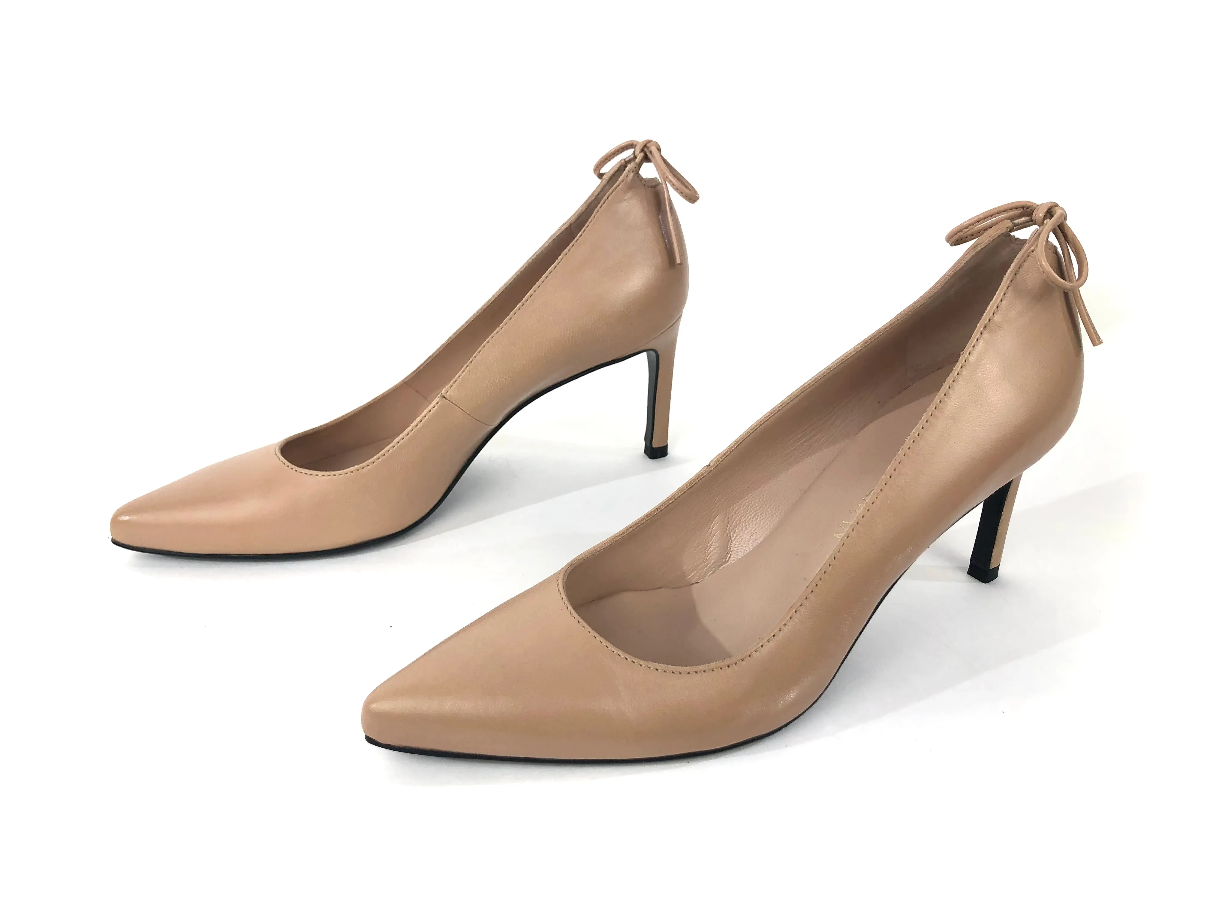Tan Achilles Tied Leather Pumps | Size US 7.5 - SP 7.5