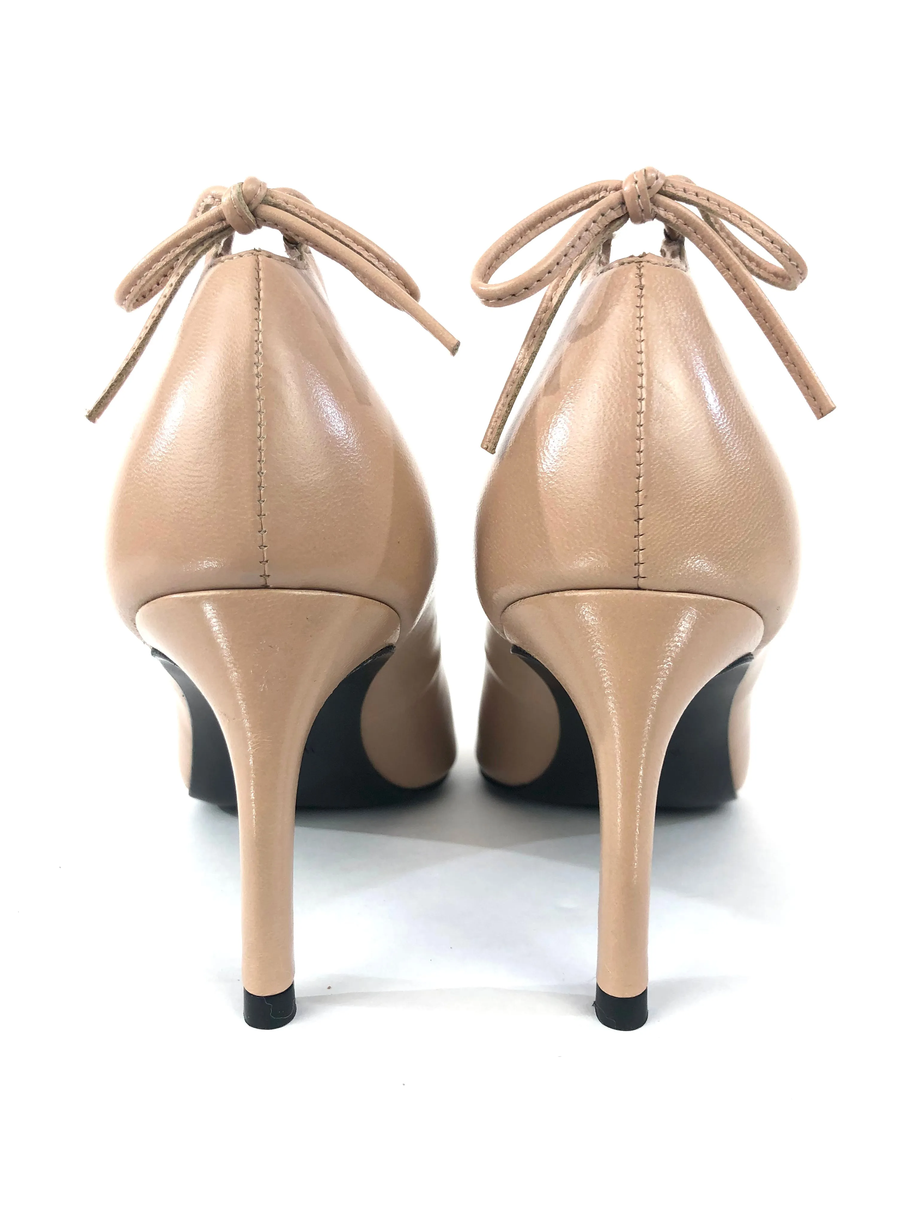 Tan Achilles Tied Leather Pumps | Size US 7.5 - SP 7.5