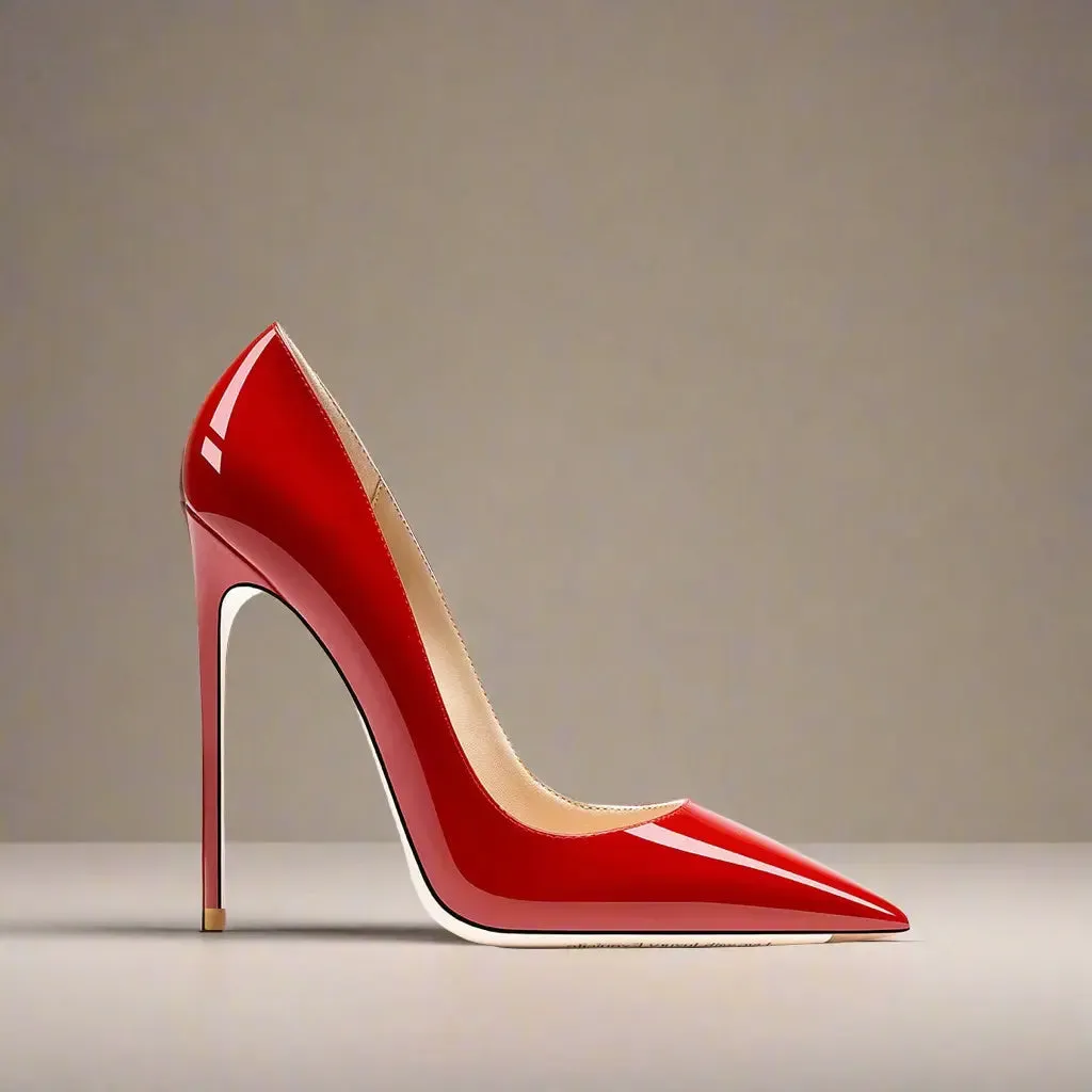 Tatianna Red Beige Bottom Heels